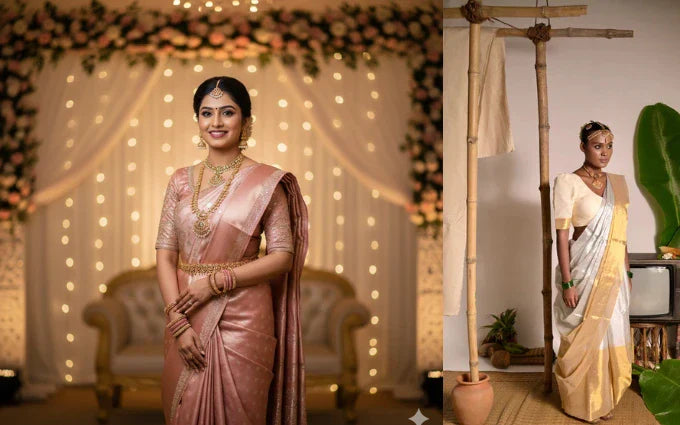 How to Perfect the Reception Look for Bride in Saree – From Drapes to Jewellery