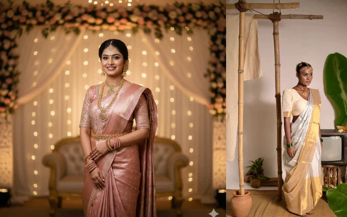 How to Perfect the Reception Look for Bride in Saree – From Drapes to Jewellery
