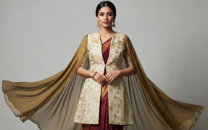 The Art of Saree Layering: Jackets, Capes & More