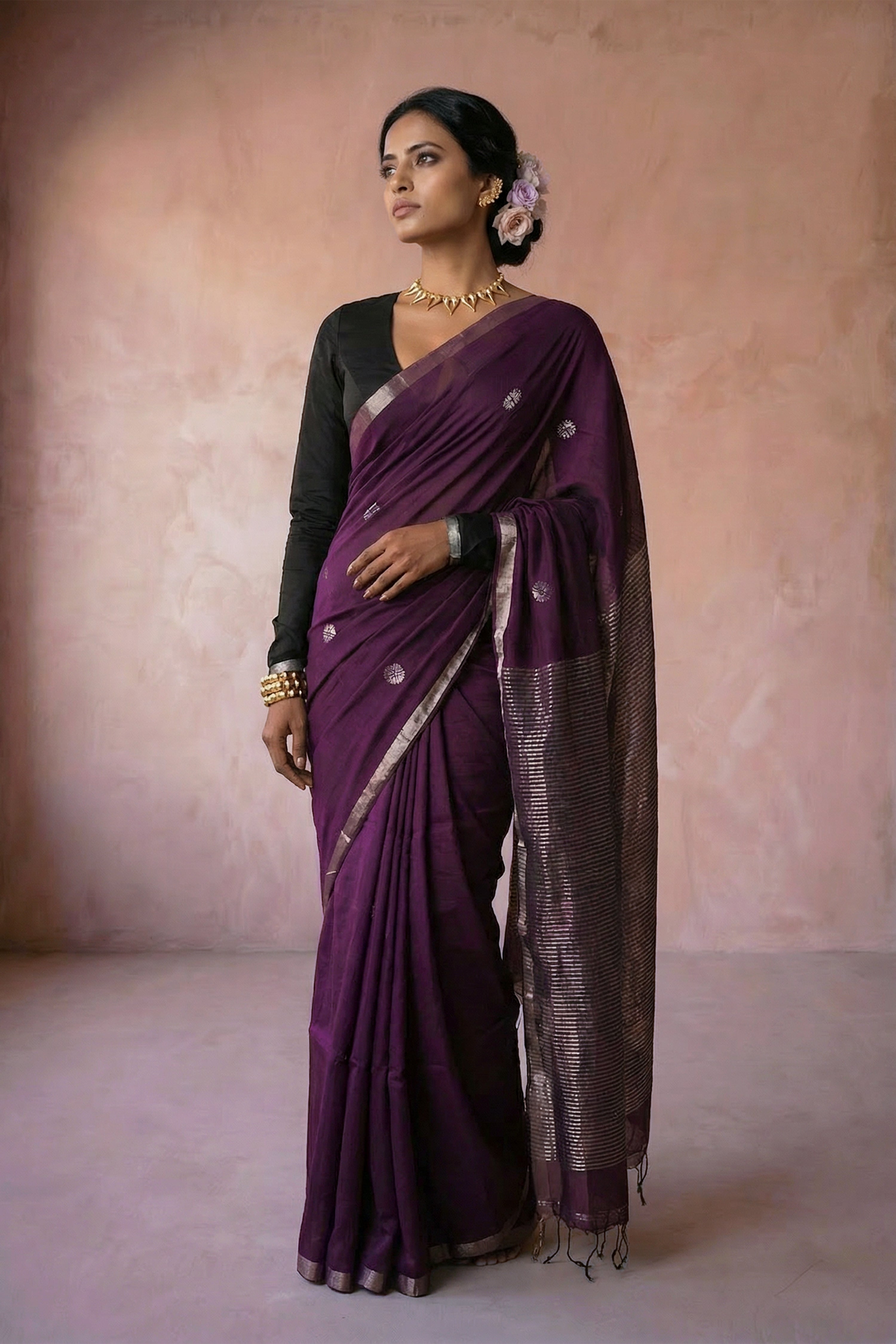 Aasmani Shaam saree