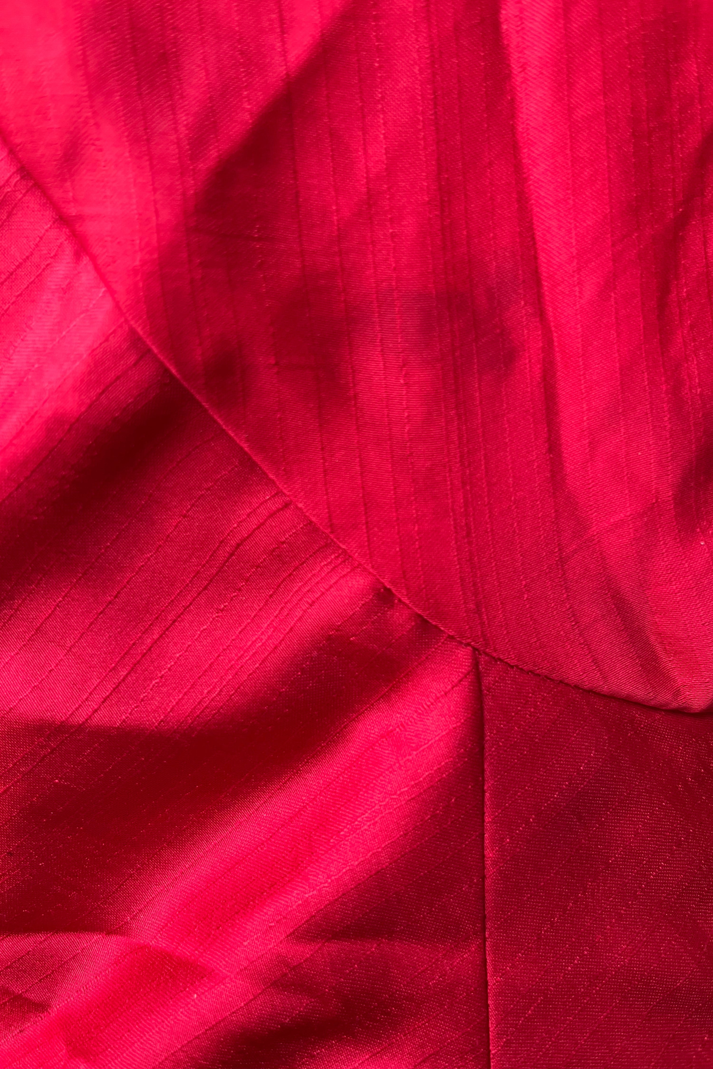 Red blouse TLR-132 I Red three quarter Sleeves Blouse with minimal flaws