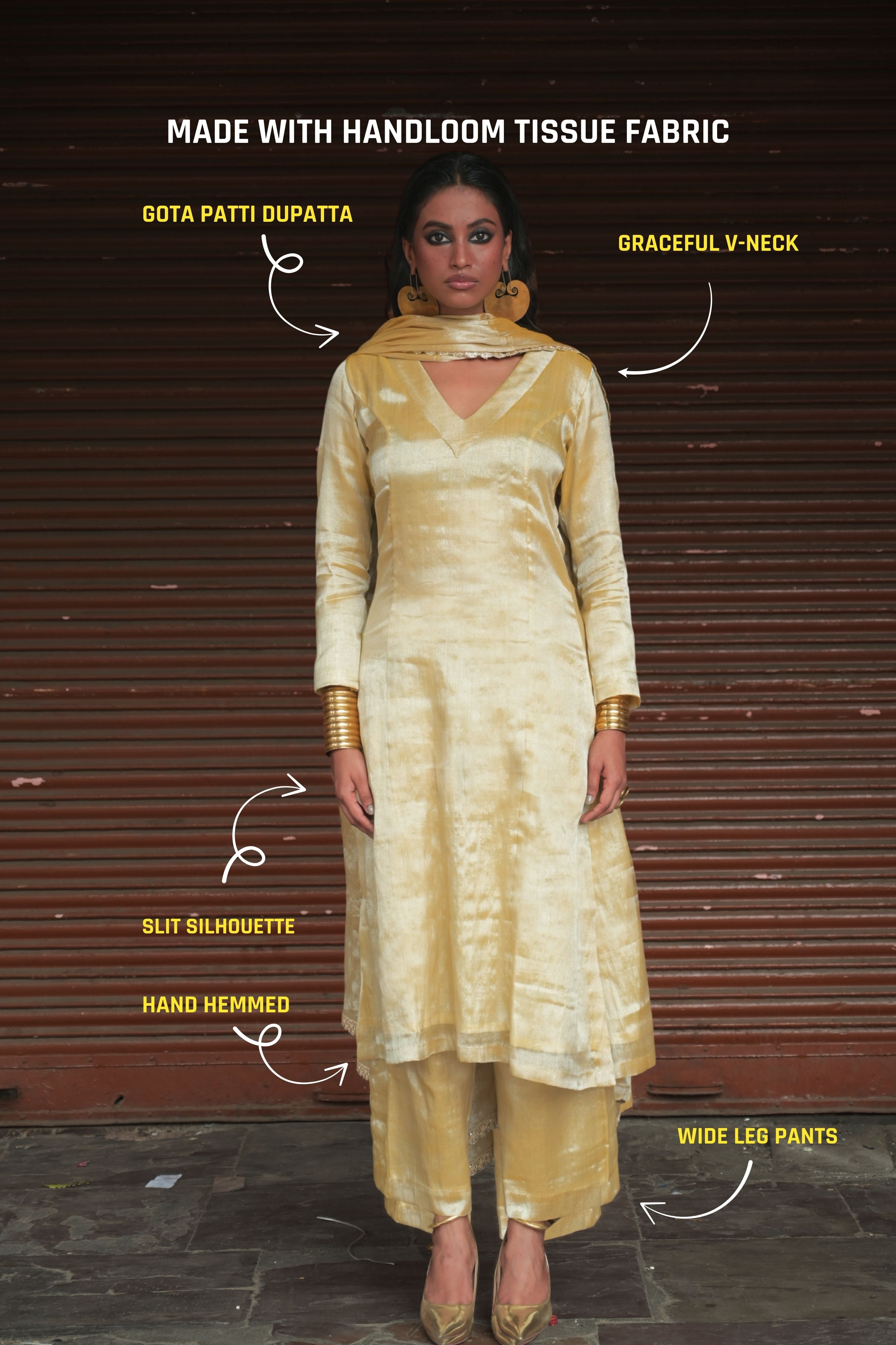 Akshwini kurta pant dupatta set