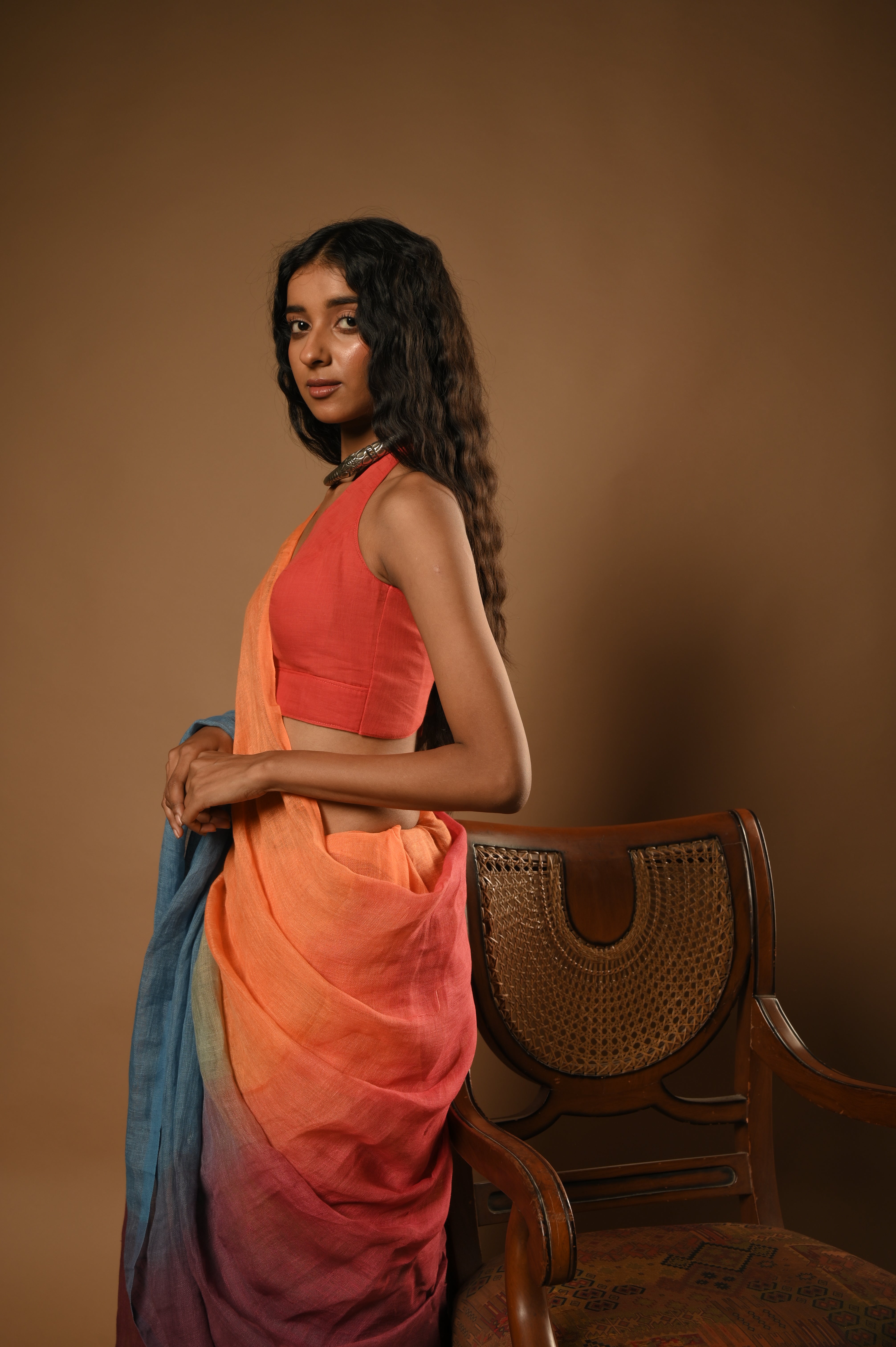 Chhalka Chhalka re I Multicoloured Linen Saree