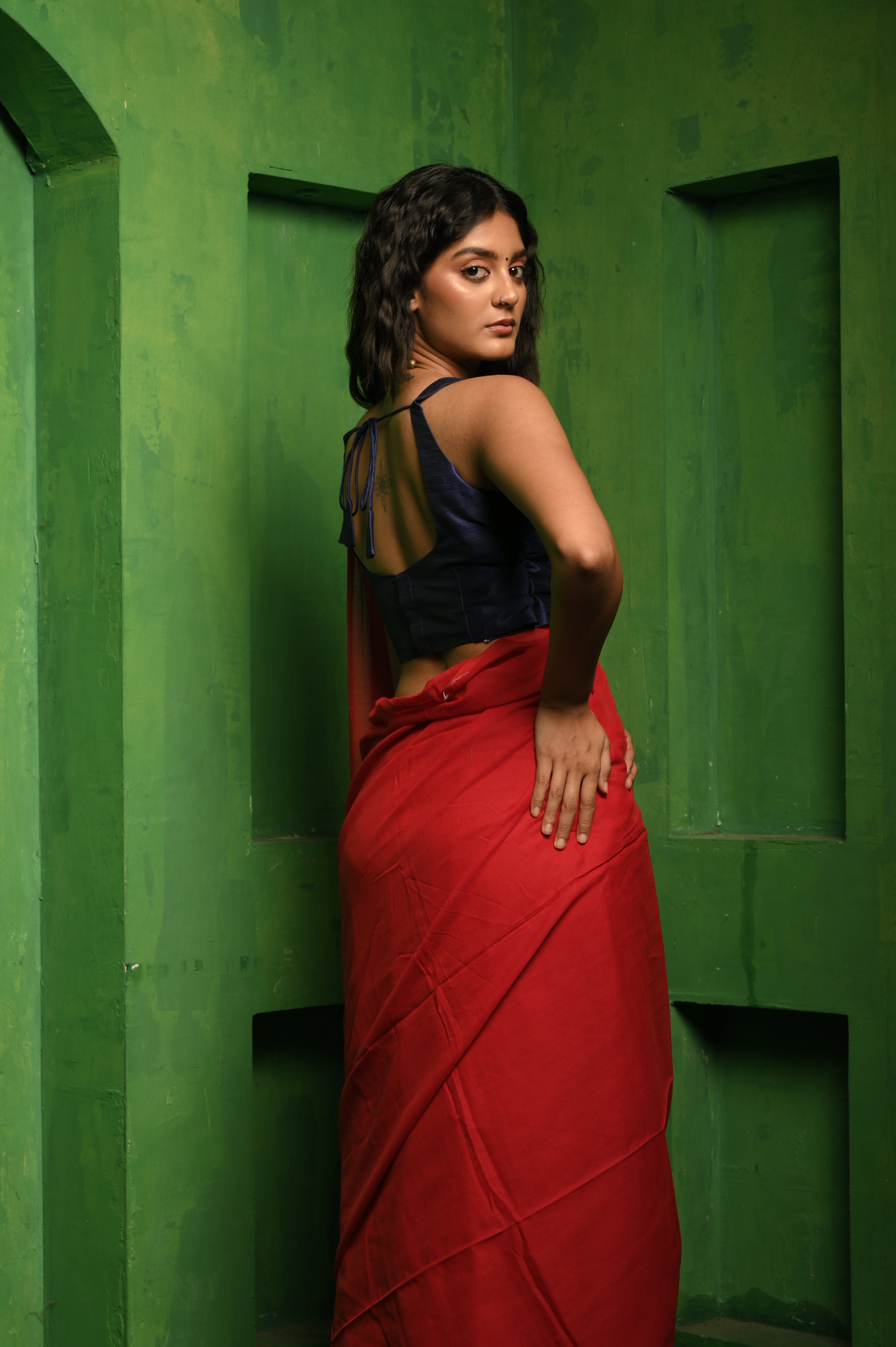 red-coloured-saree