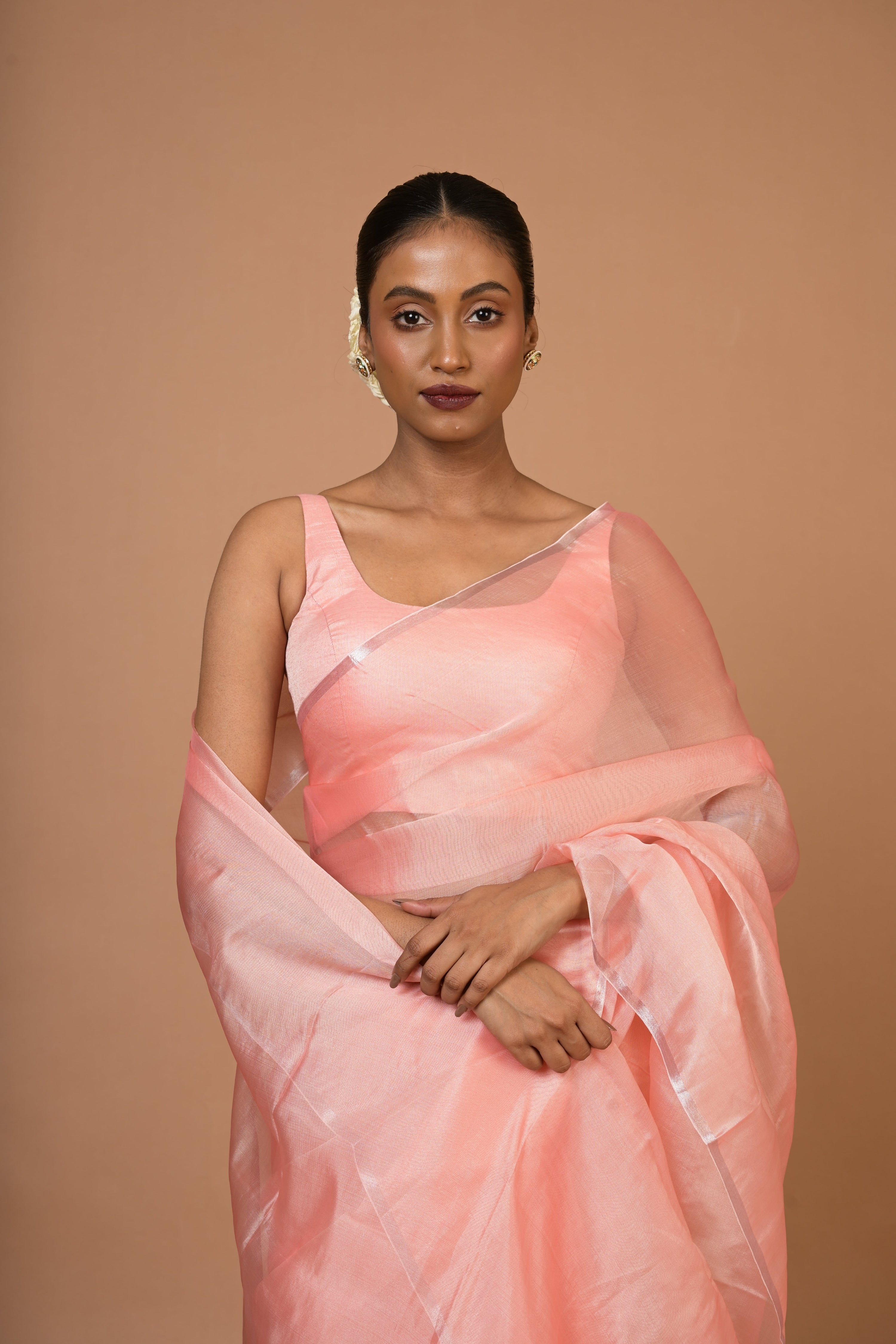 Gulabi Chandni TLR-249 I Pink handloom saree with minimal Flaws