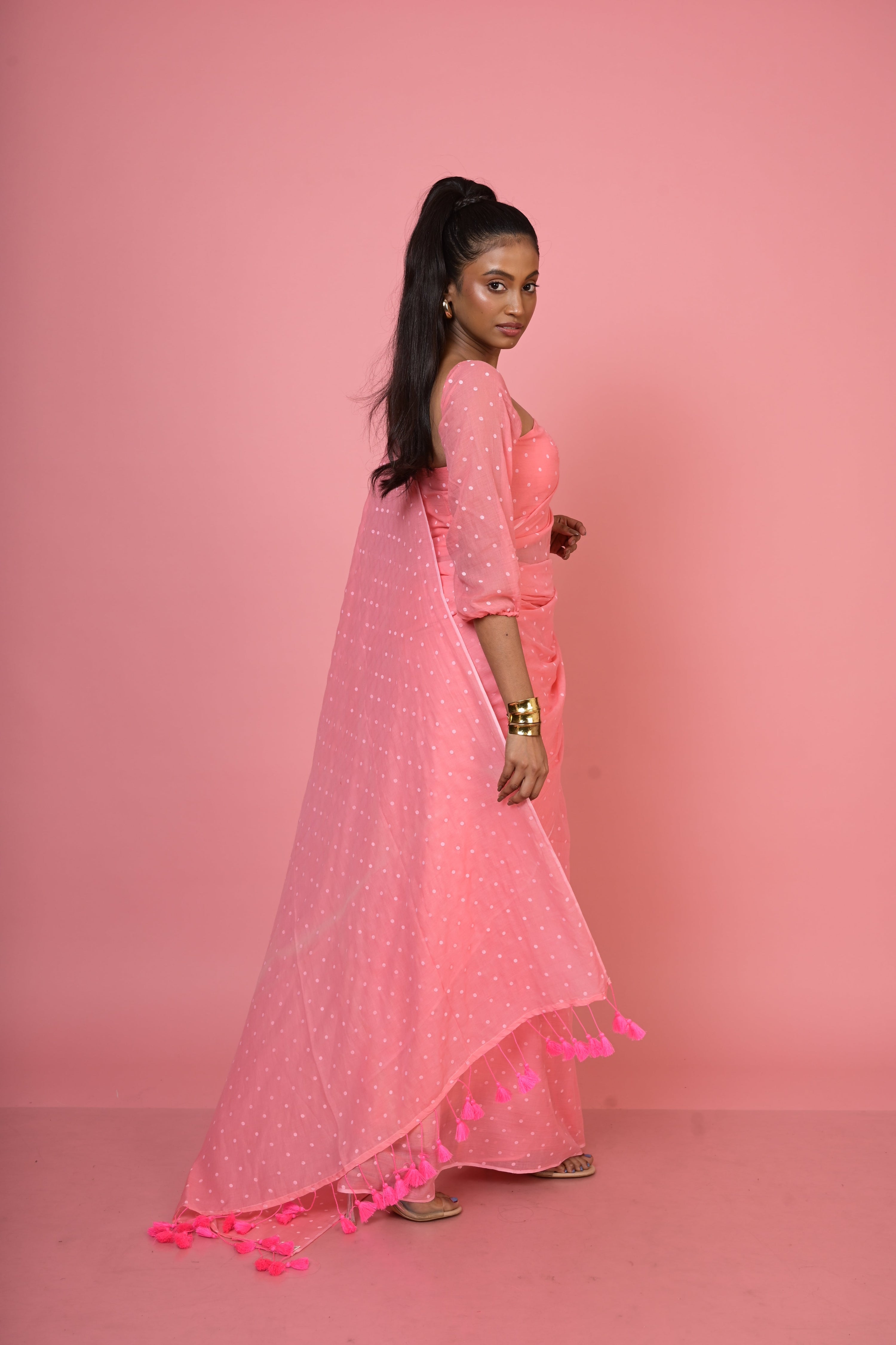 Rani pop saree