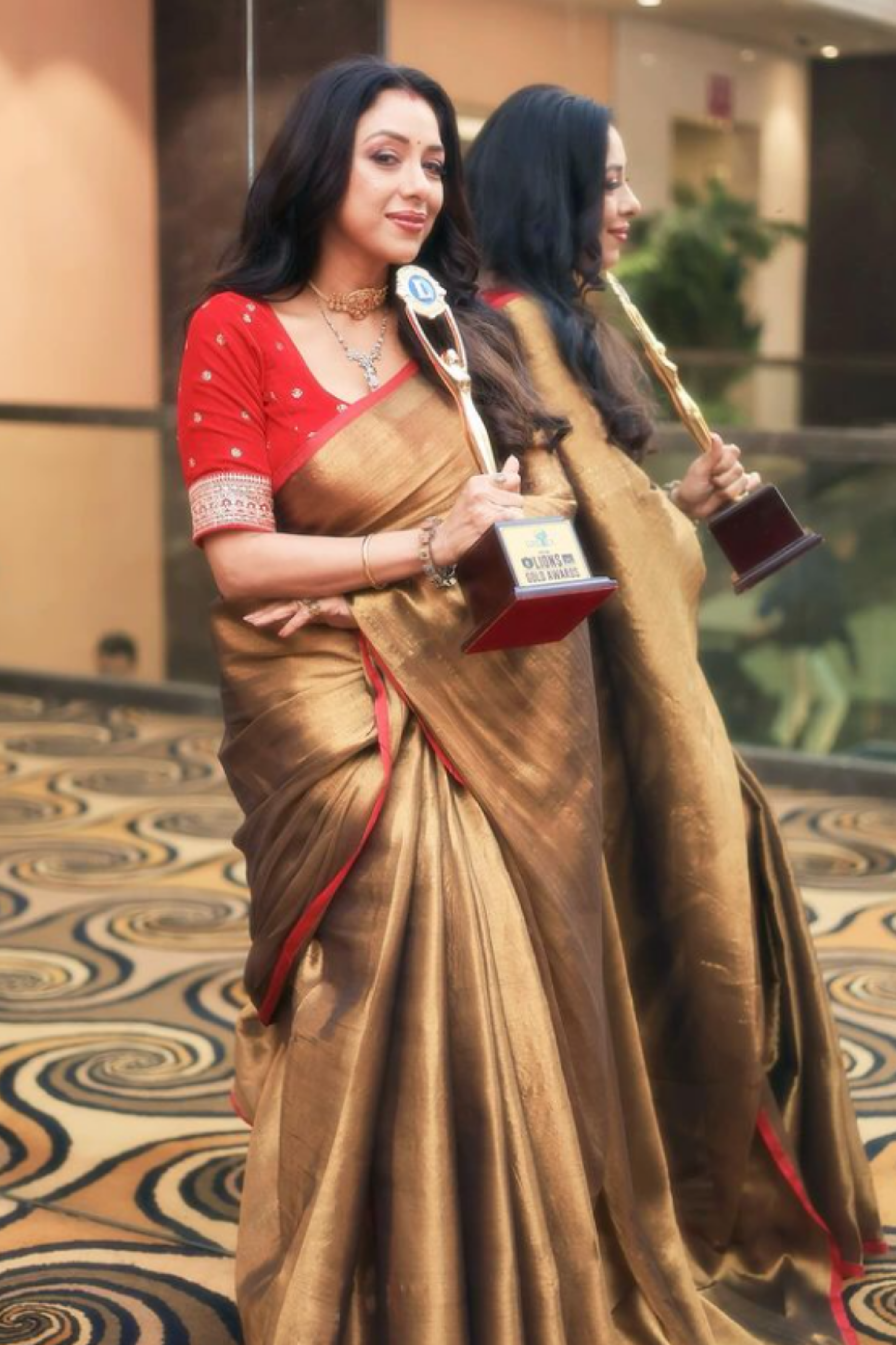 Rupali Ganguly in our Mayura Saree