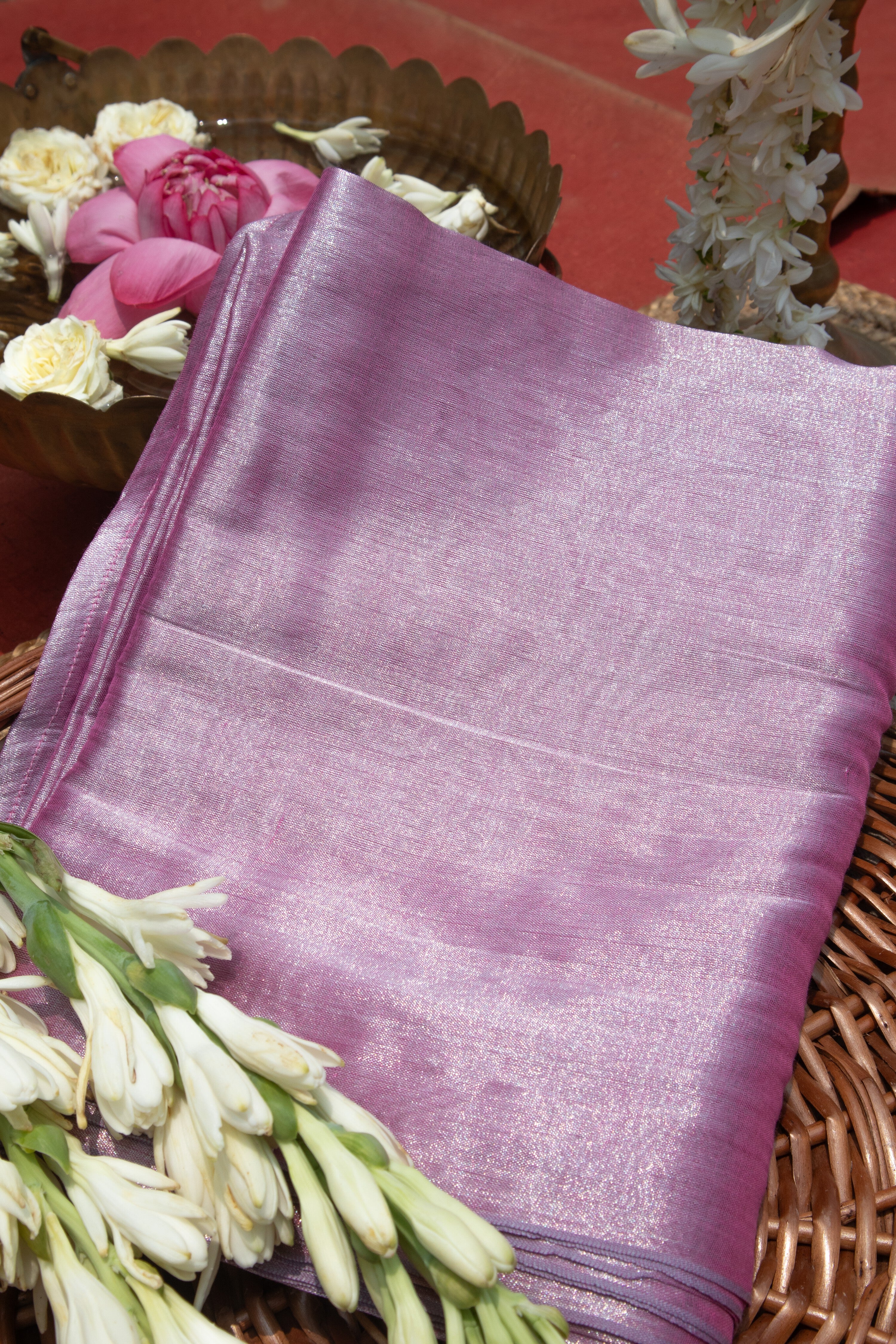 Blush pink handloom fabric