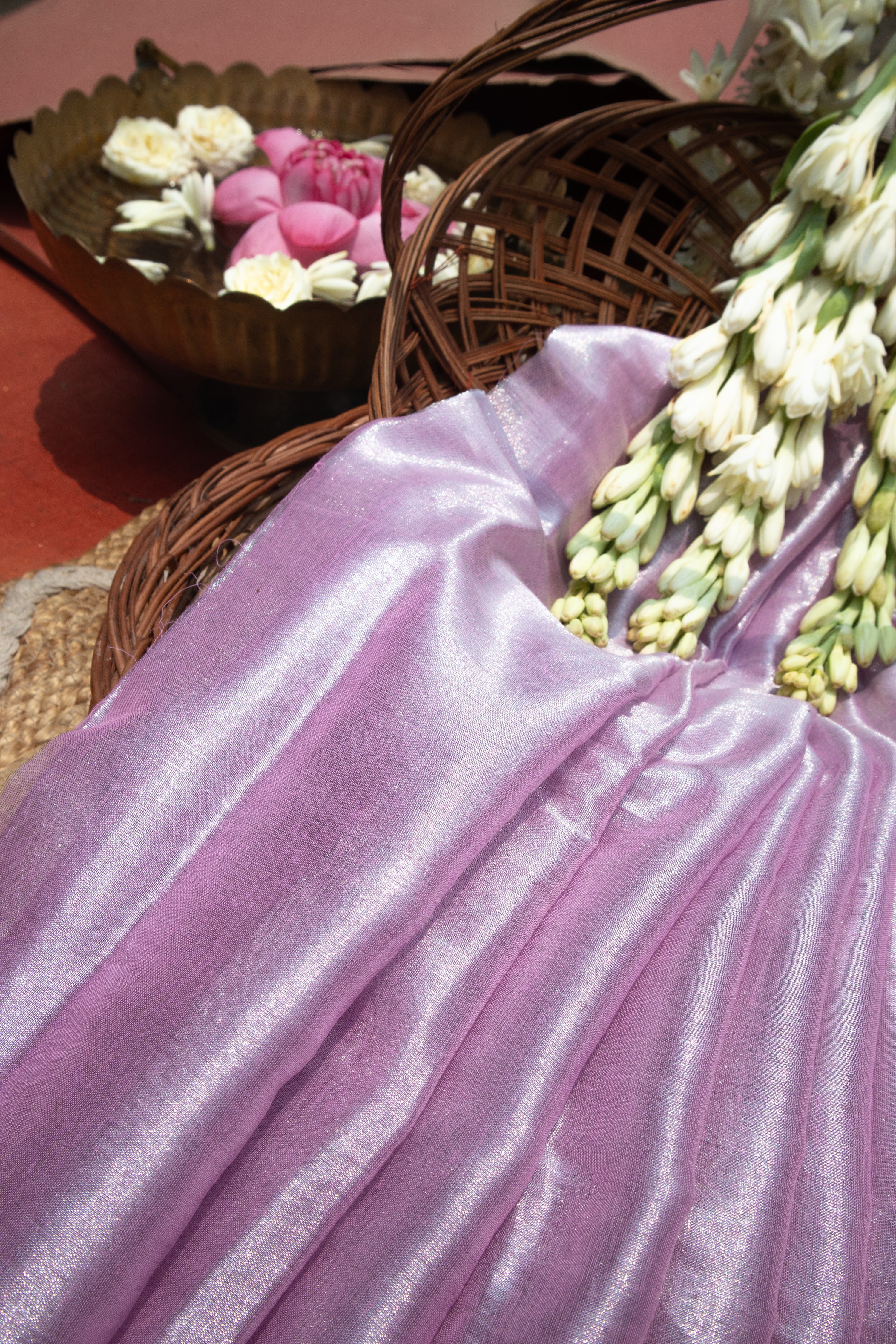 Blush pink handloom fabric