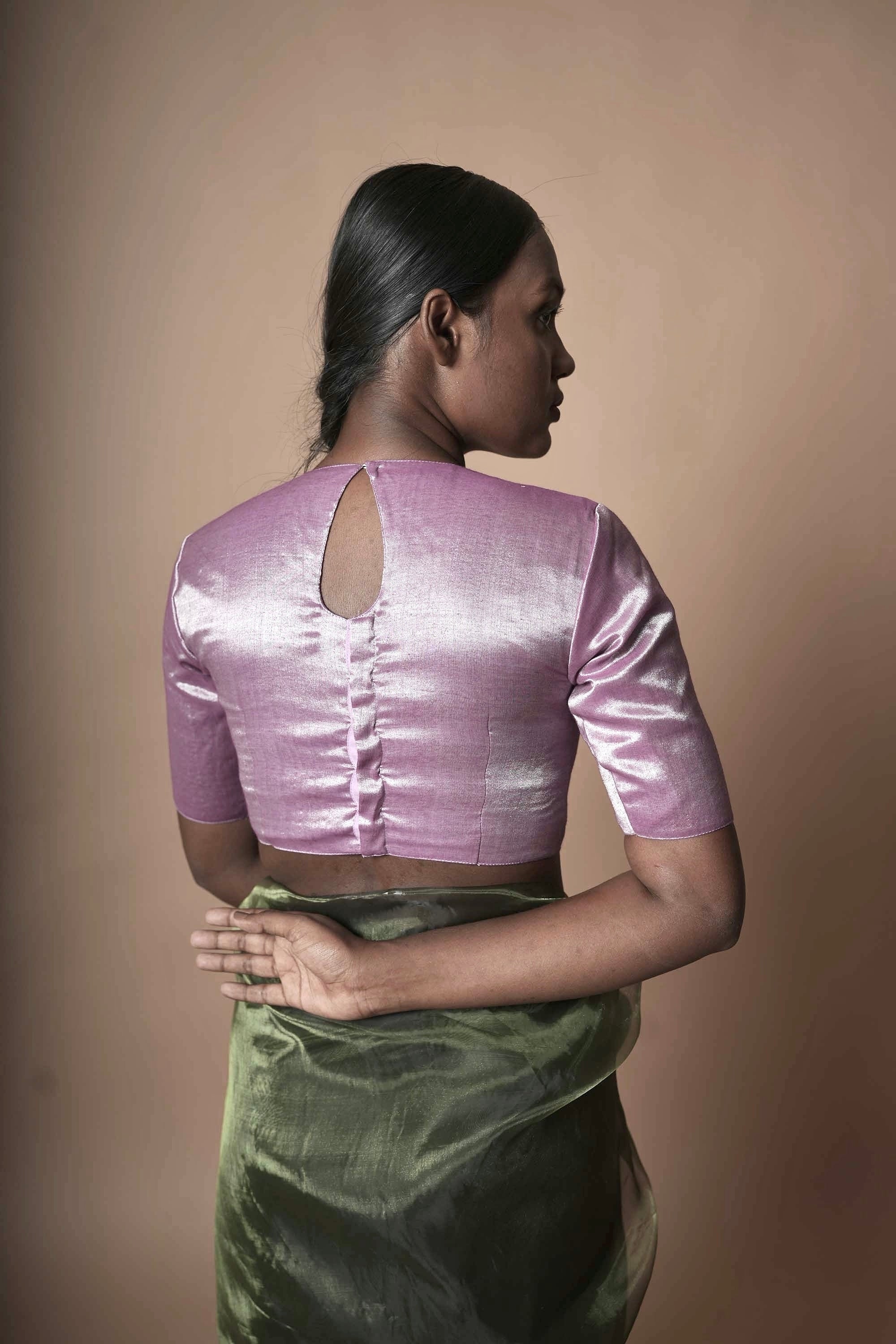 Lilac lily + Lilac love saree blouse combo