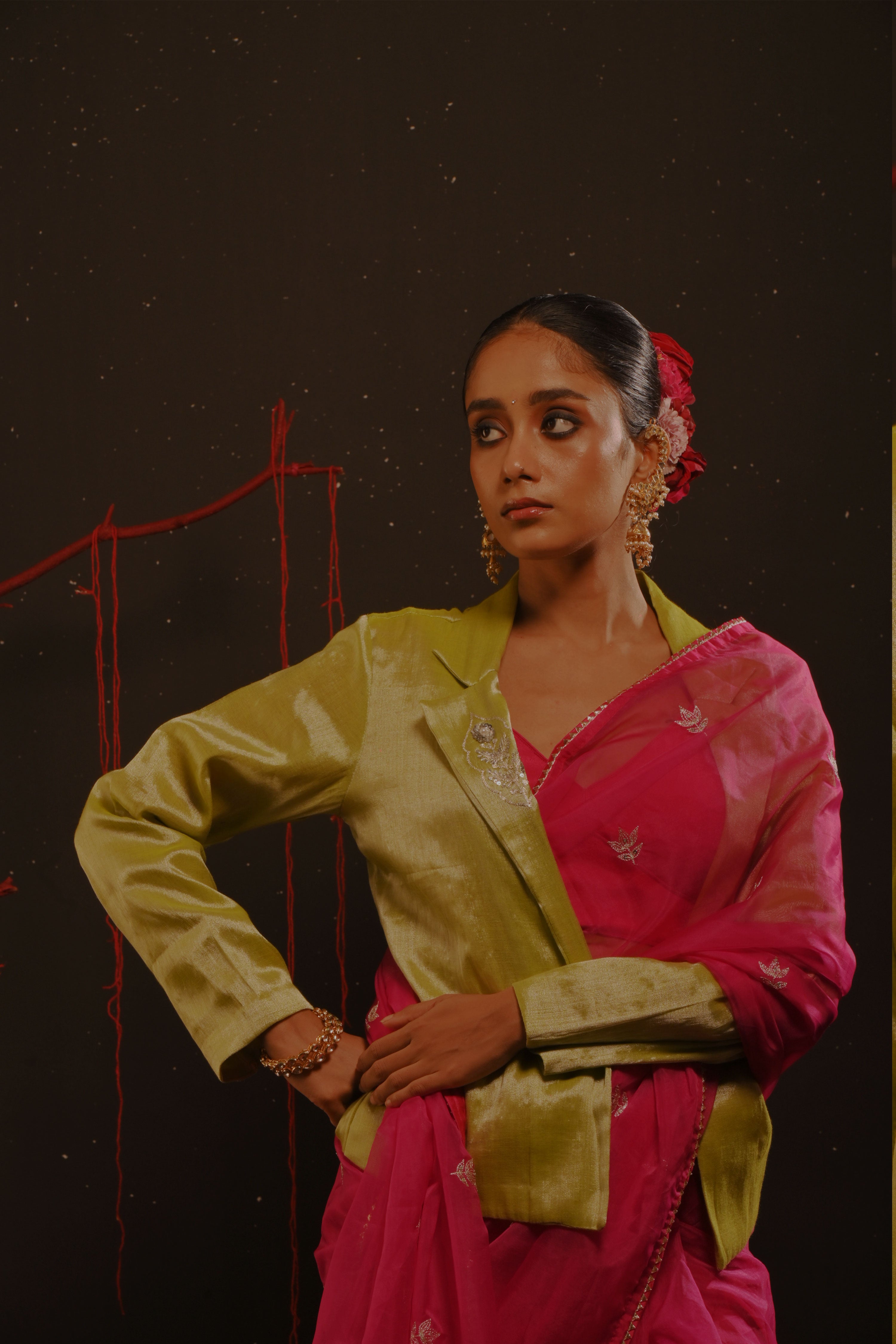 Gulmira saree blouse jacket combo