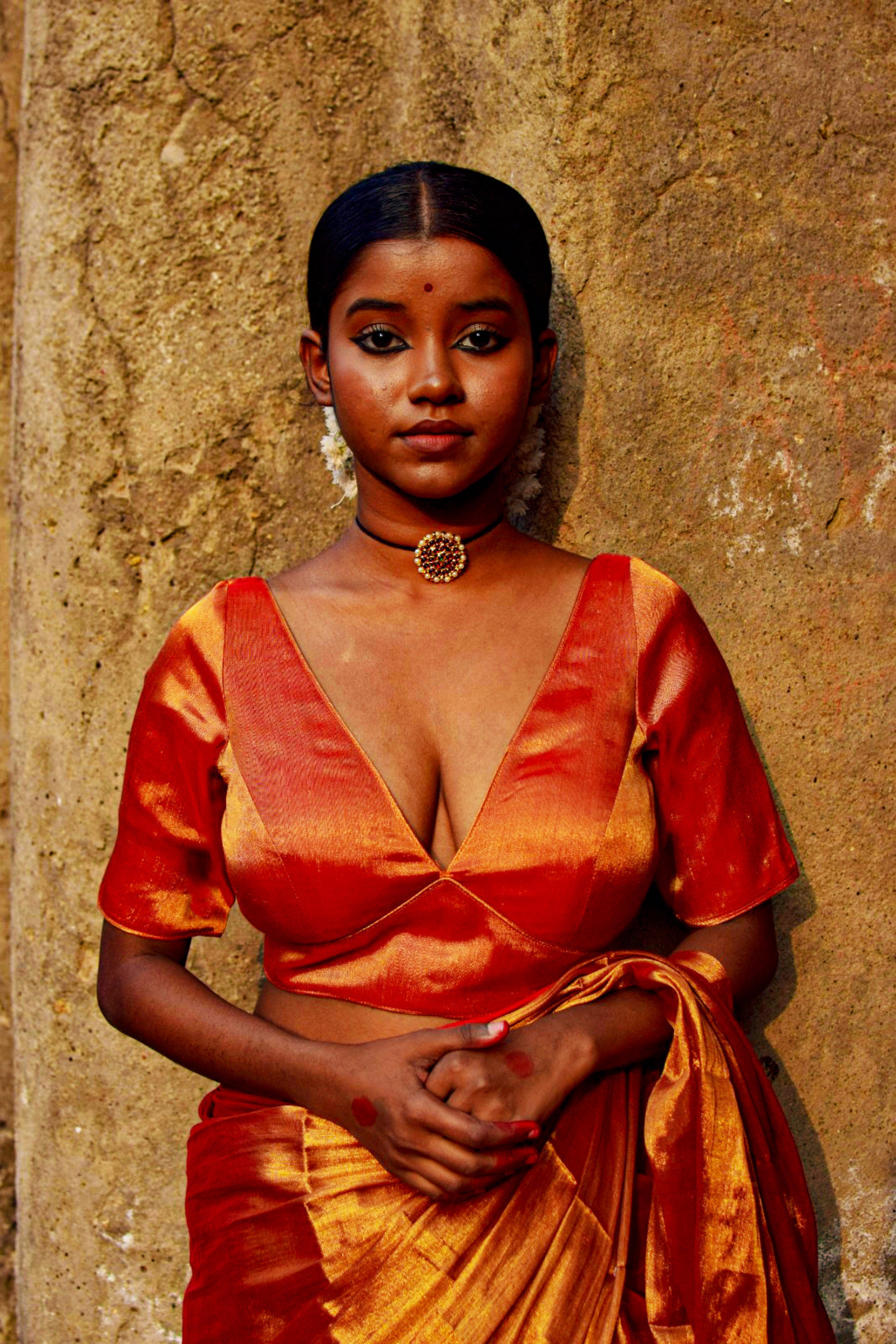 handloom-warm-red-tissue-blouse