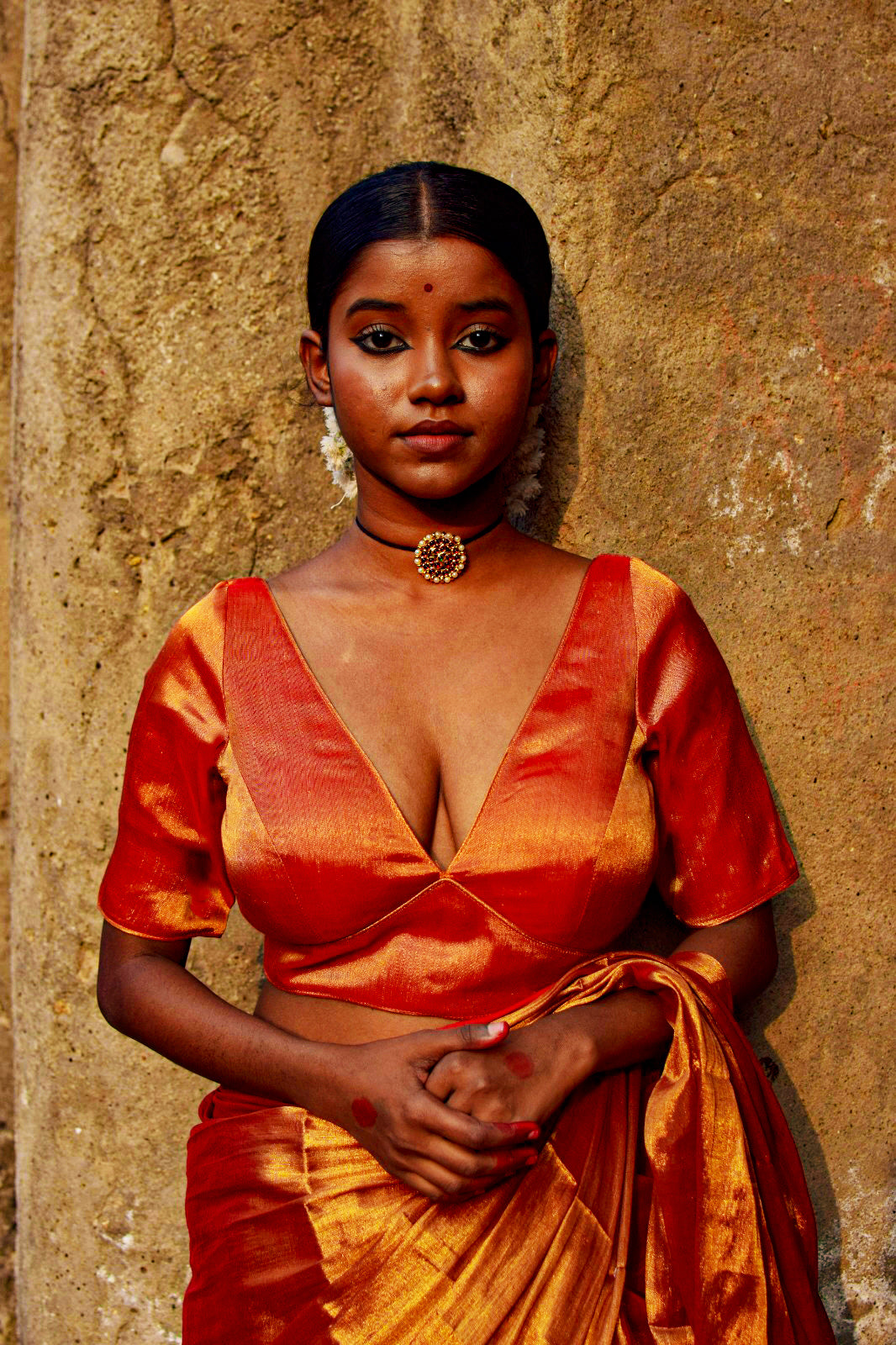 Tripataka + Ruby Divine saree blouse combo