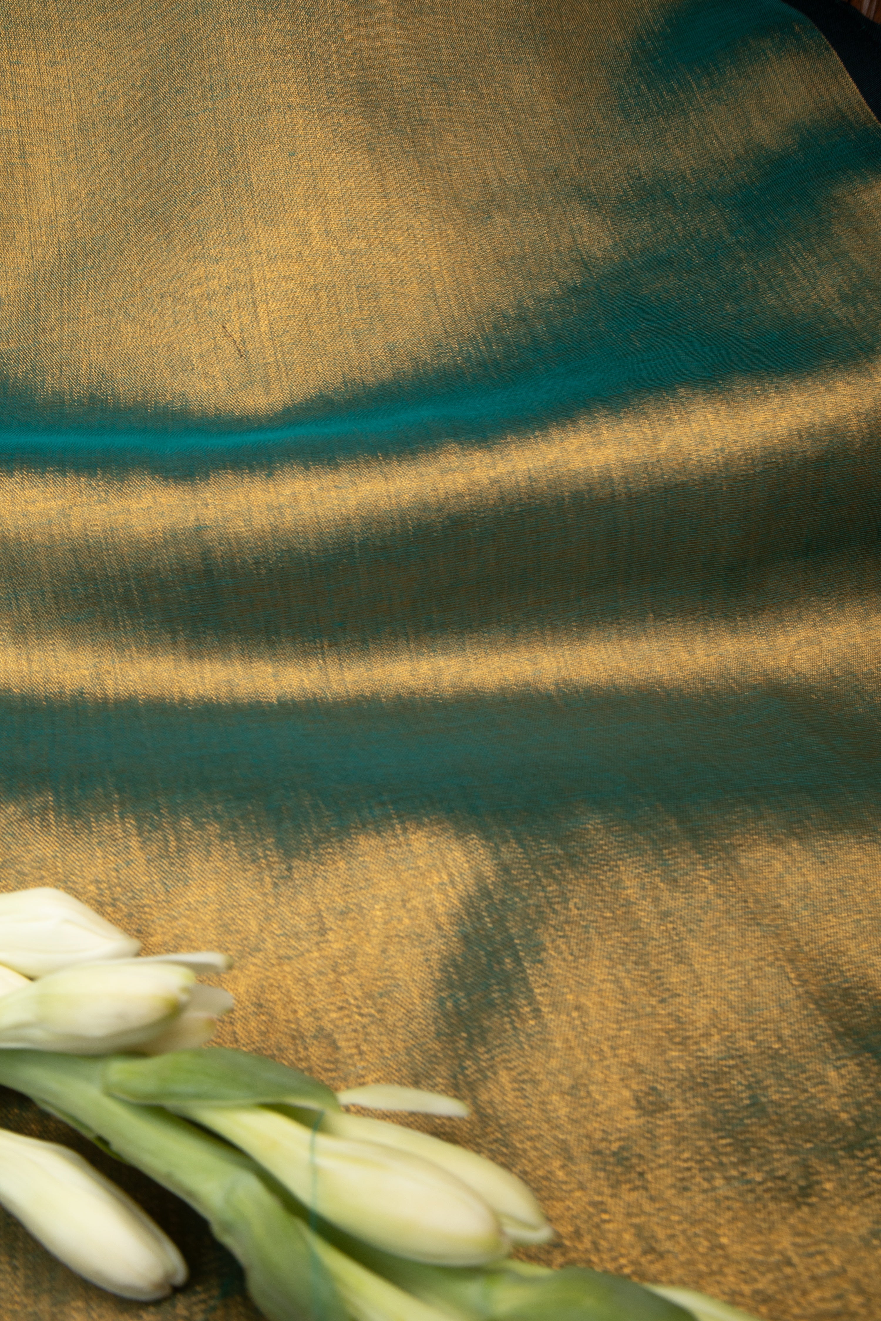 Pataka Seagreen Dual Tone Handwoven Fabric