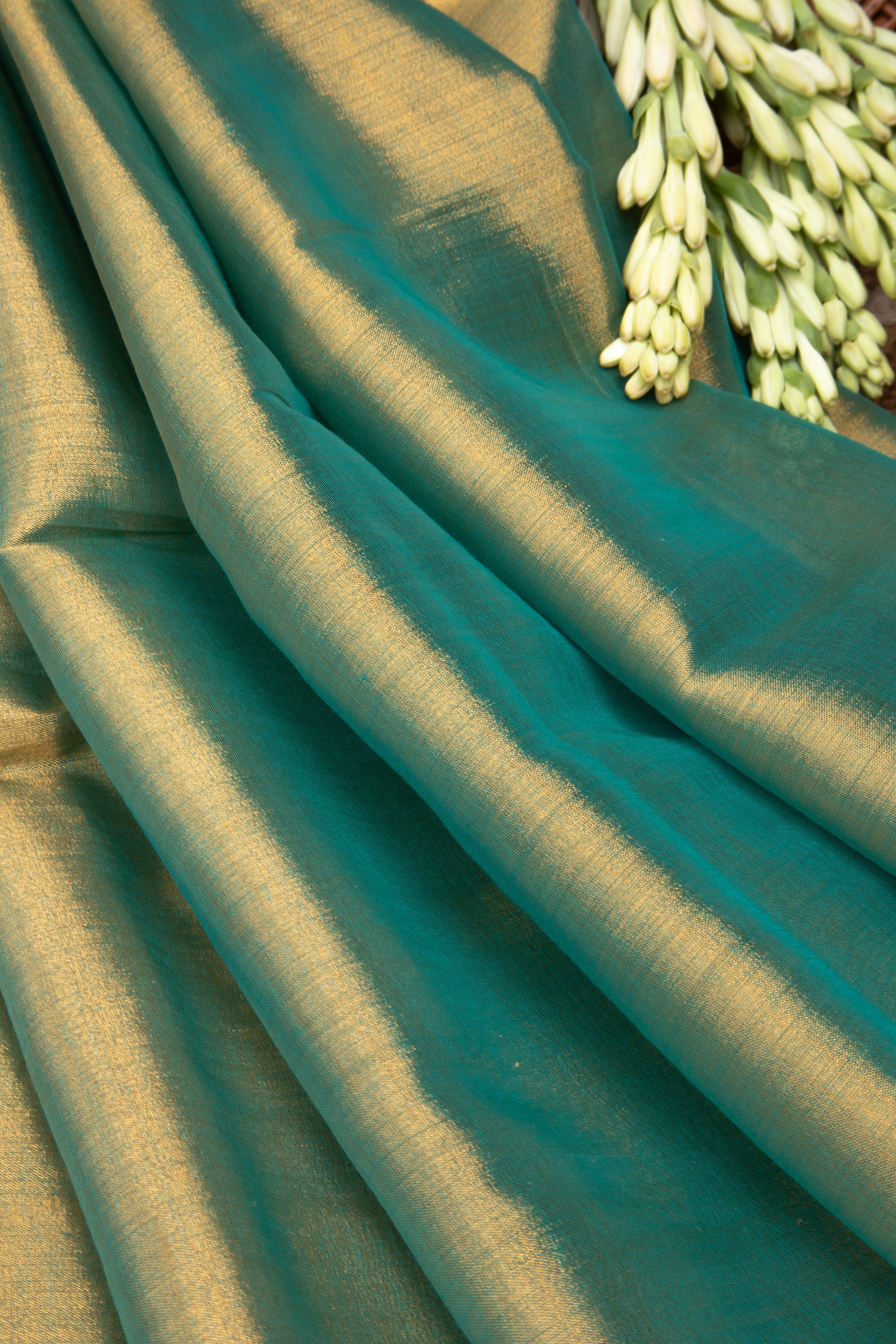 Pataka Seagreen Dual Tone Handwoven Fabric