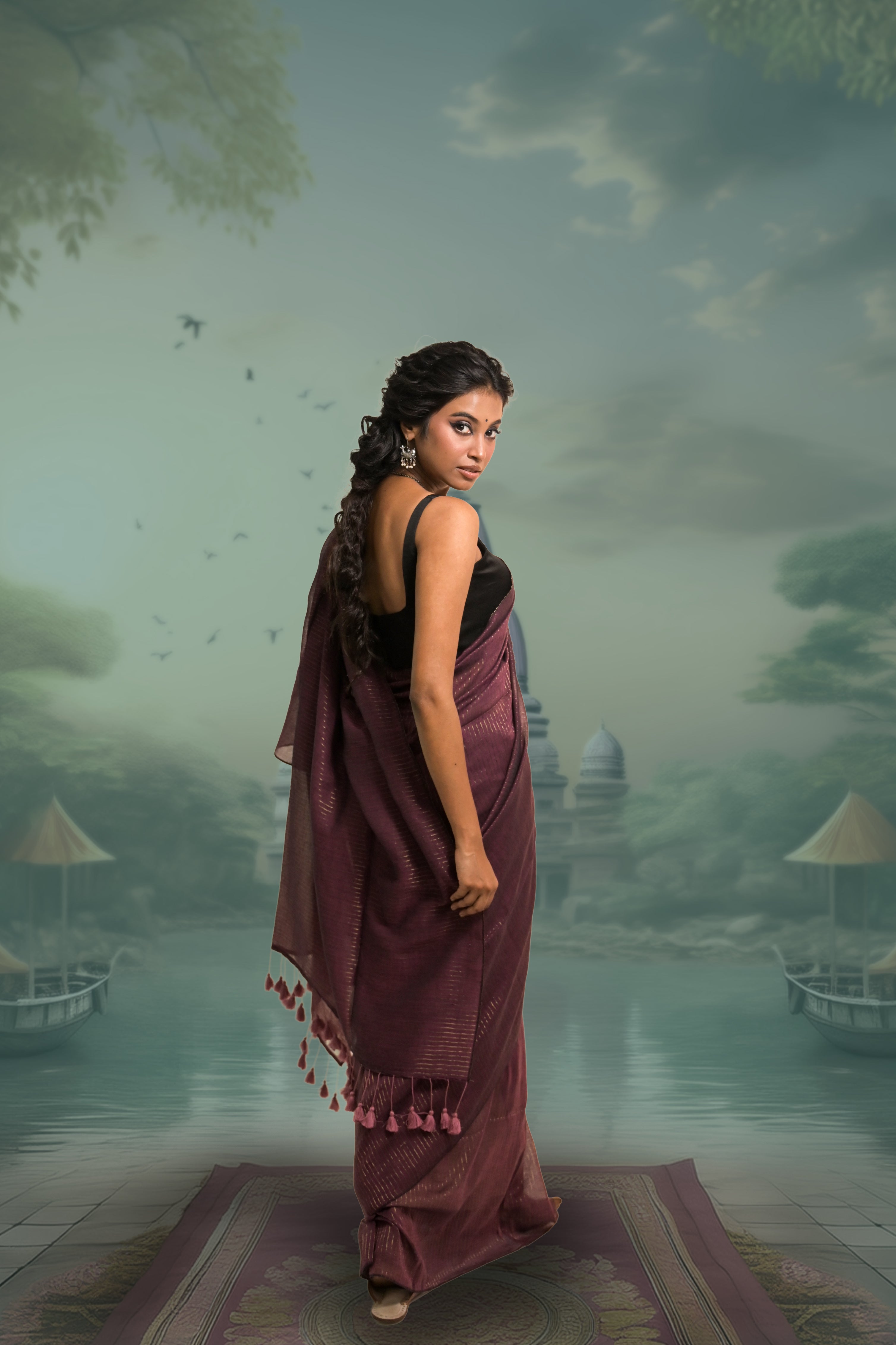 Kanchan + Galaxy saree blouse combo