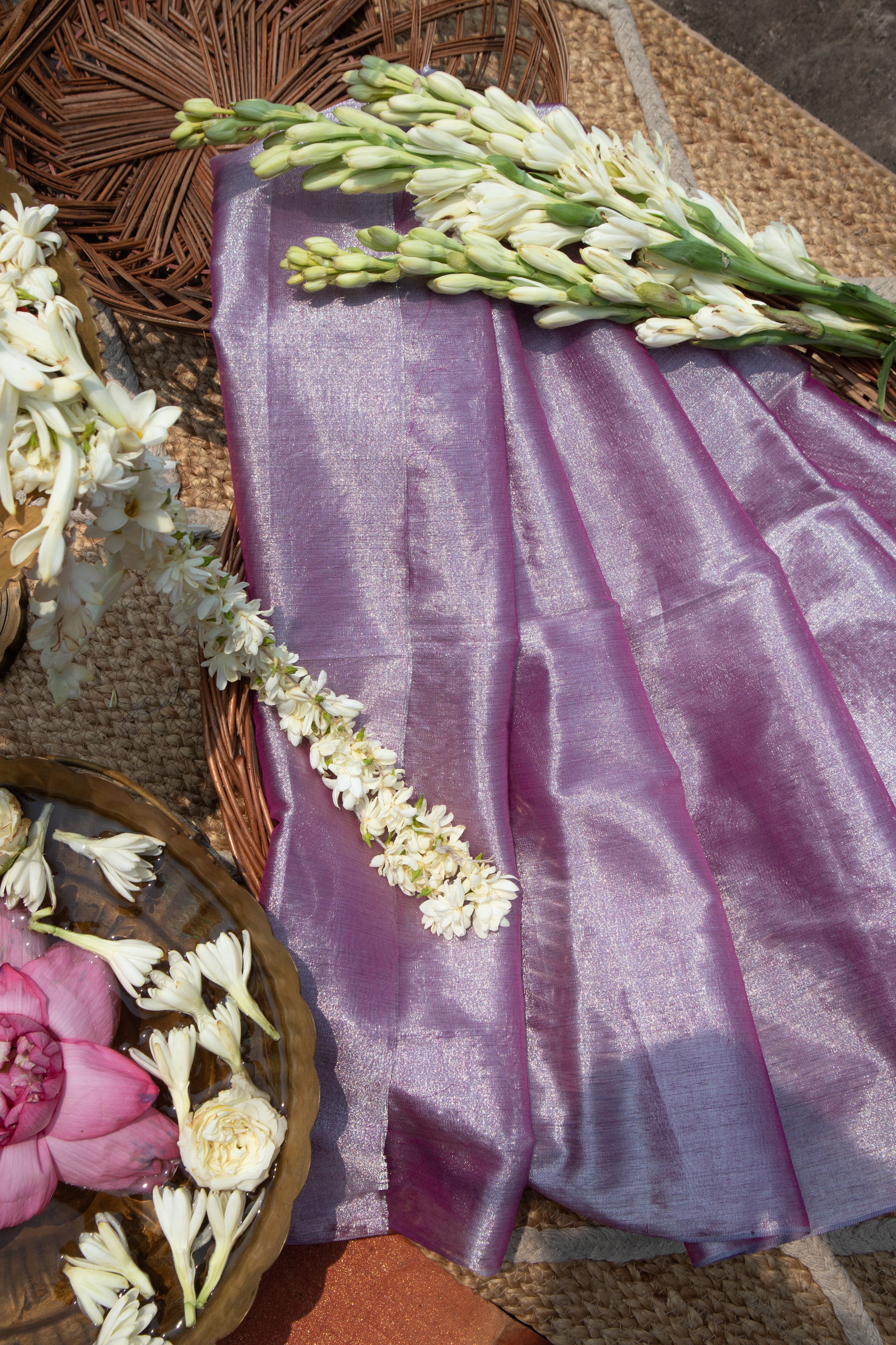 Lavender handwoven fabric