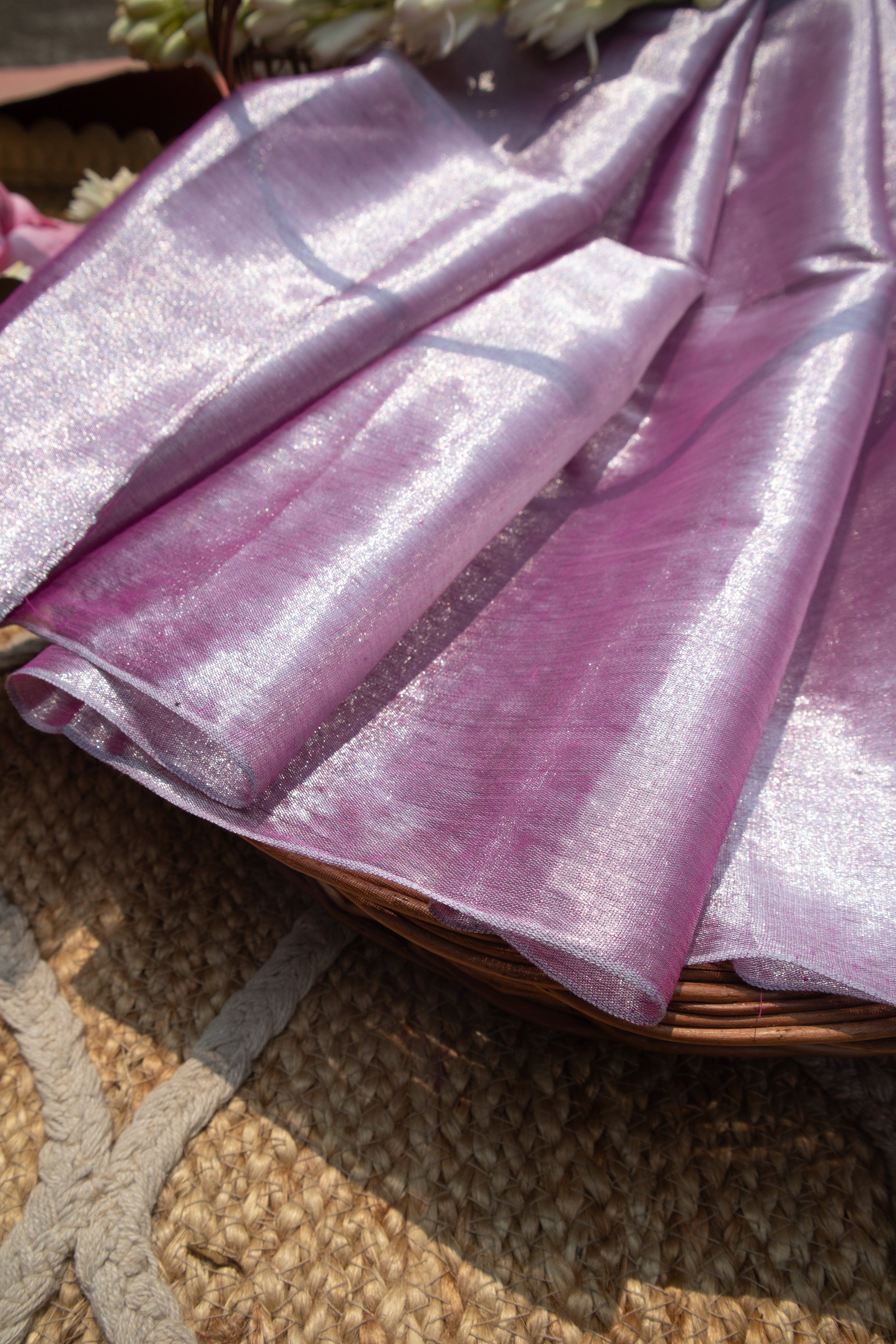 Lavender handwoven fabric