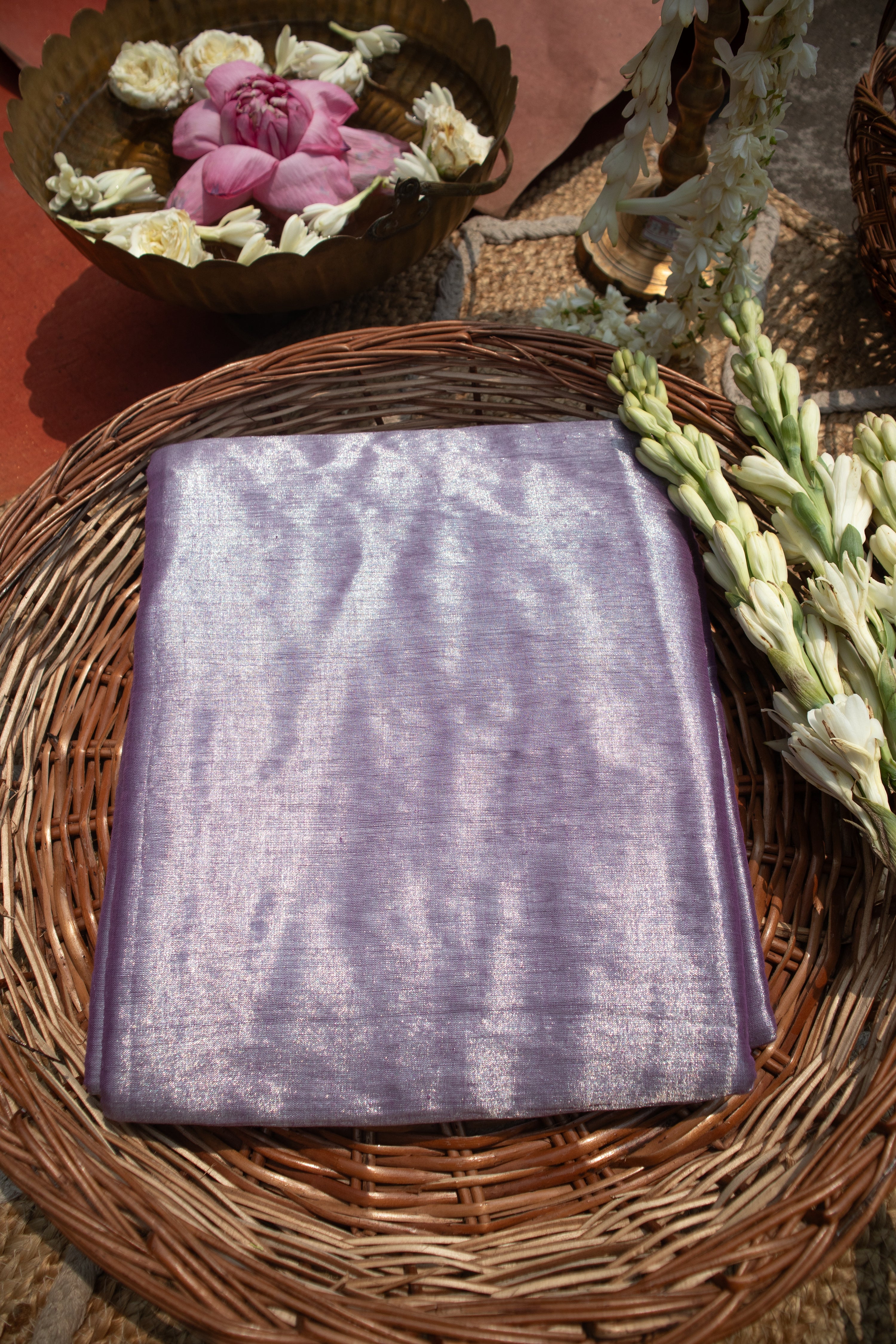 Lilac handwoven blouse pc fabric