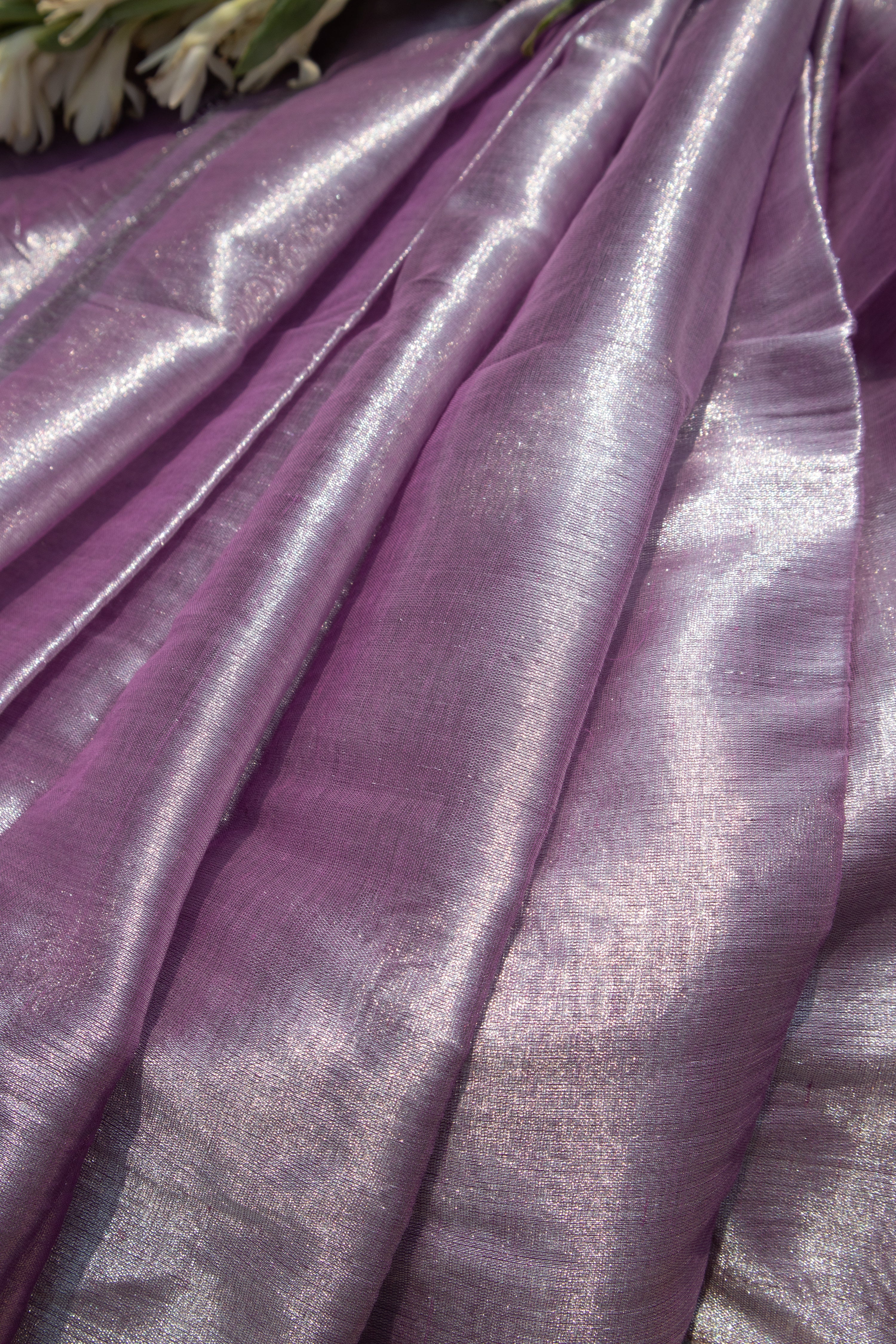 Lilac handwoven blouse pc fabric