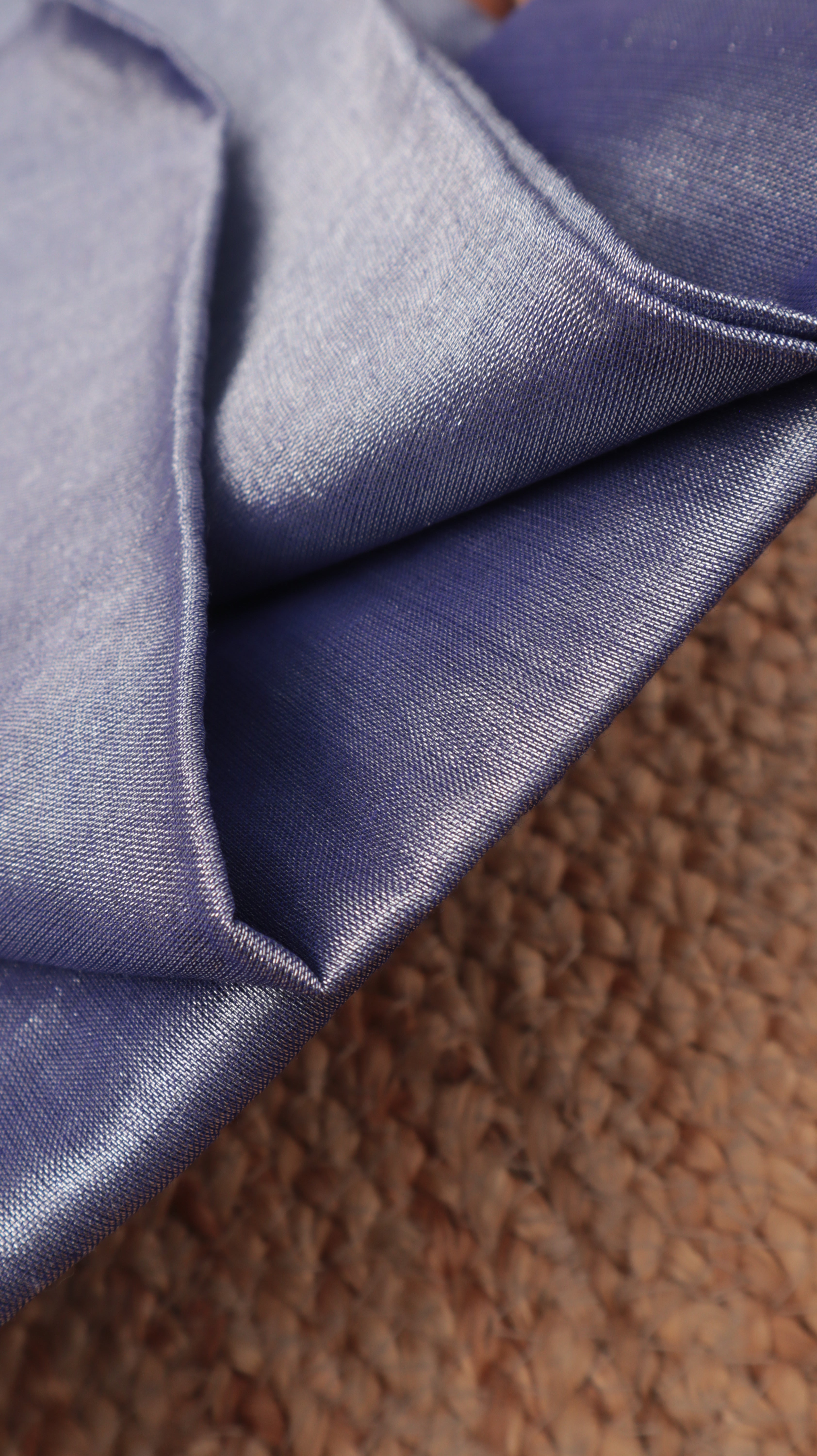 Midnight blue tissue handwoven fabric