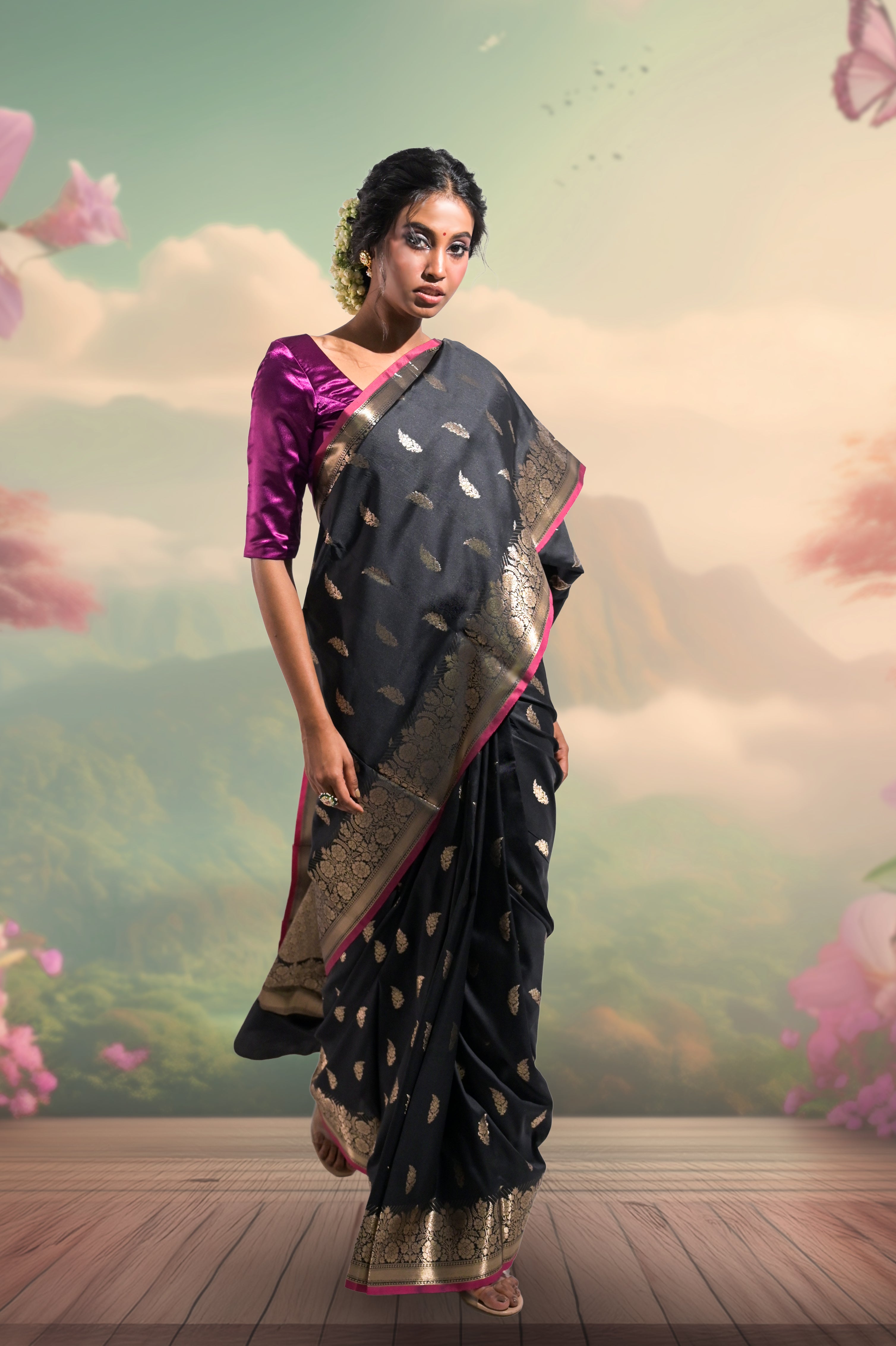 black-handloom-silk-banarasi-saree