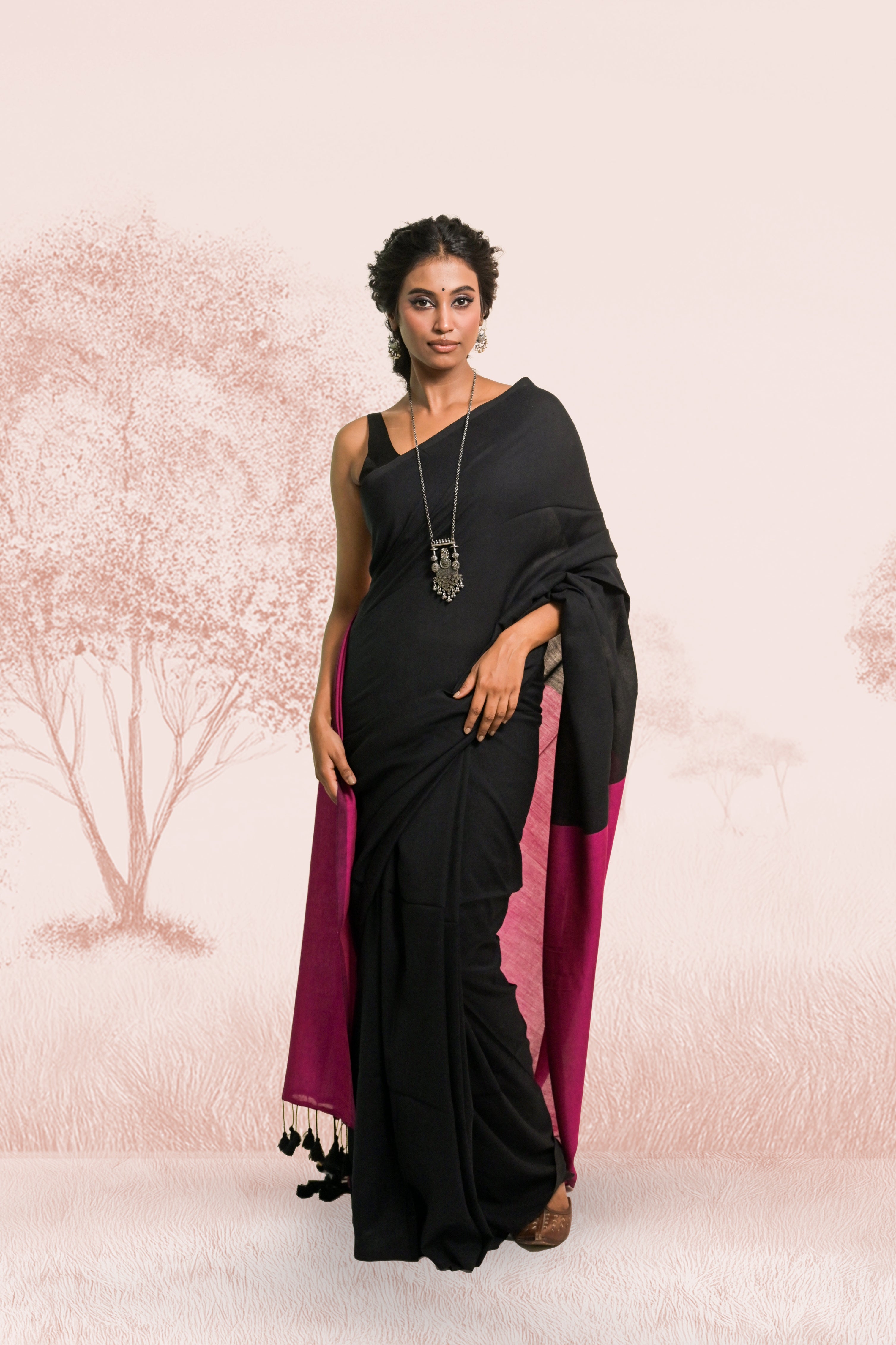 black-handloom-cotton-saree