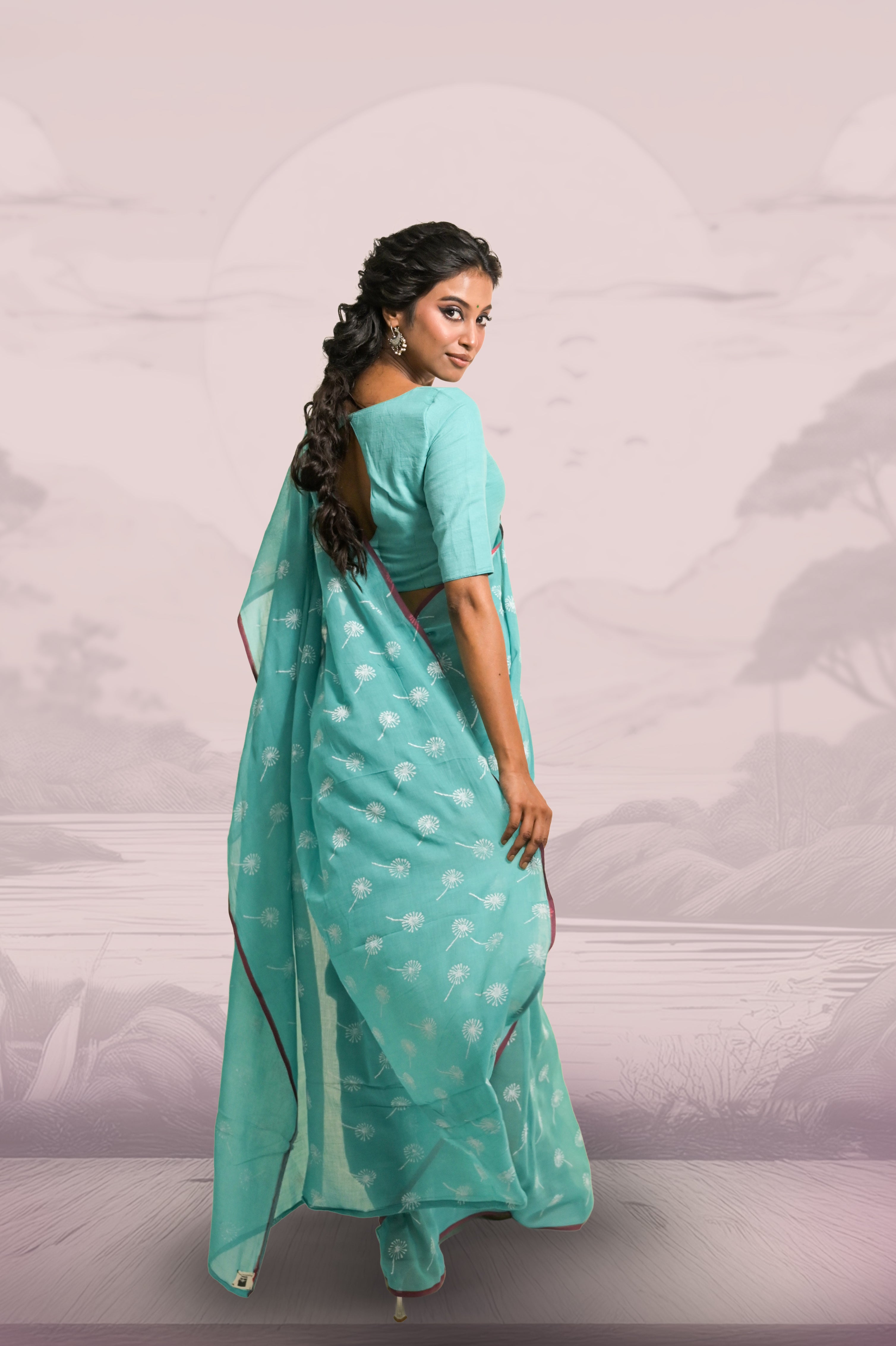 blue-handloom-saree-with-handblock-printed-motifs