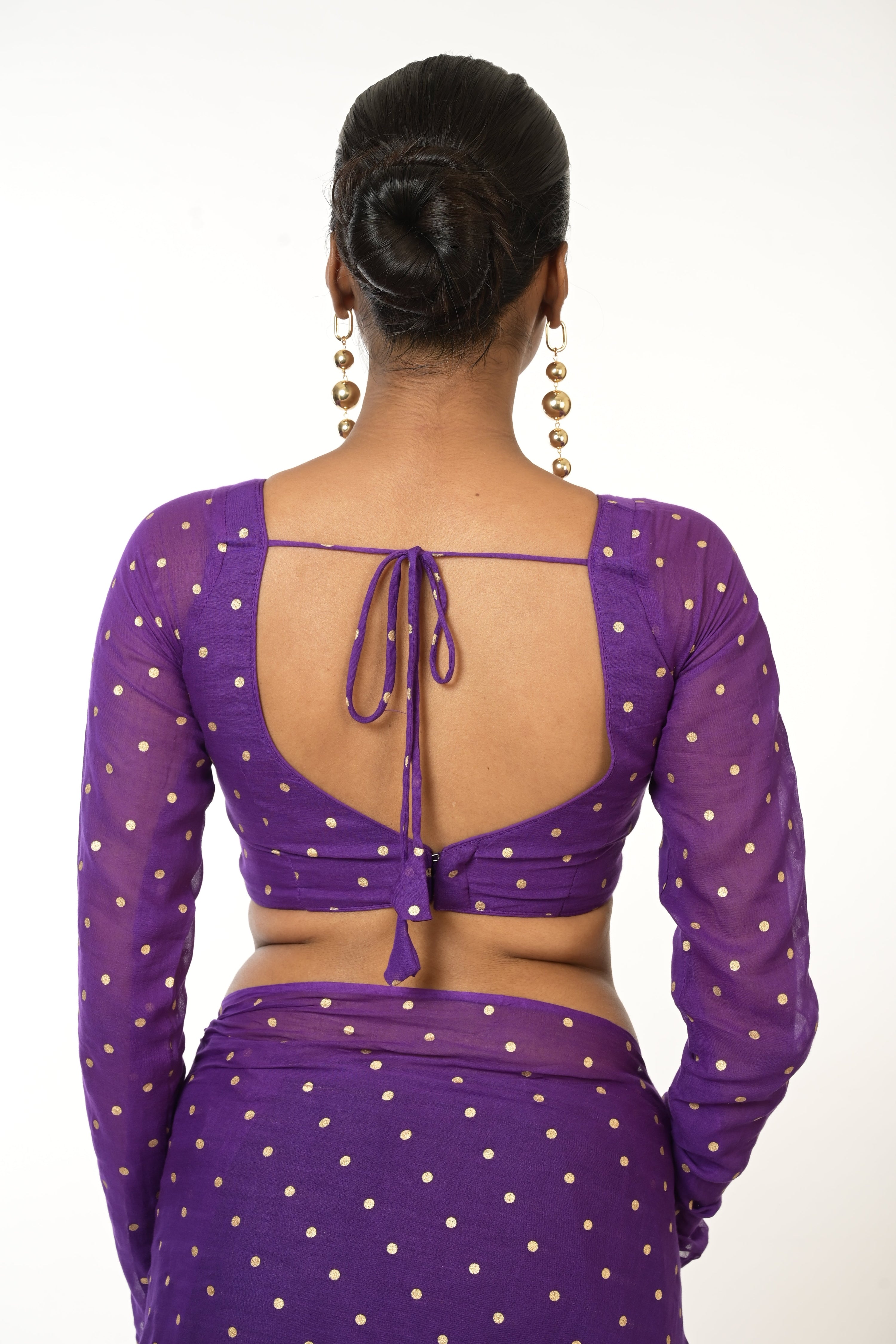 purple-polka-dotted-designer-blouse