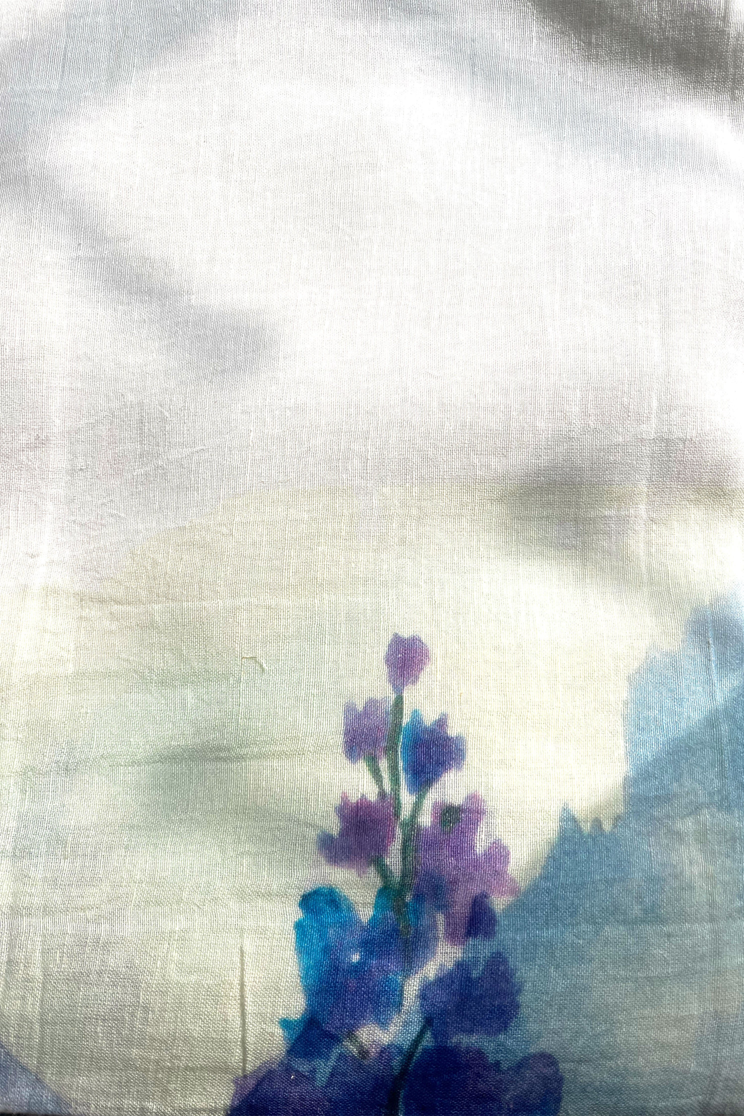 Neelkuranji TLR-332 I White handloom Linen Saree with minimal Flaws