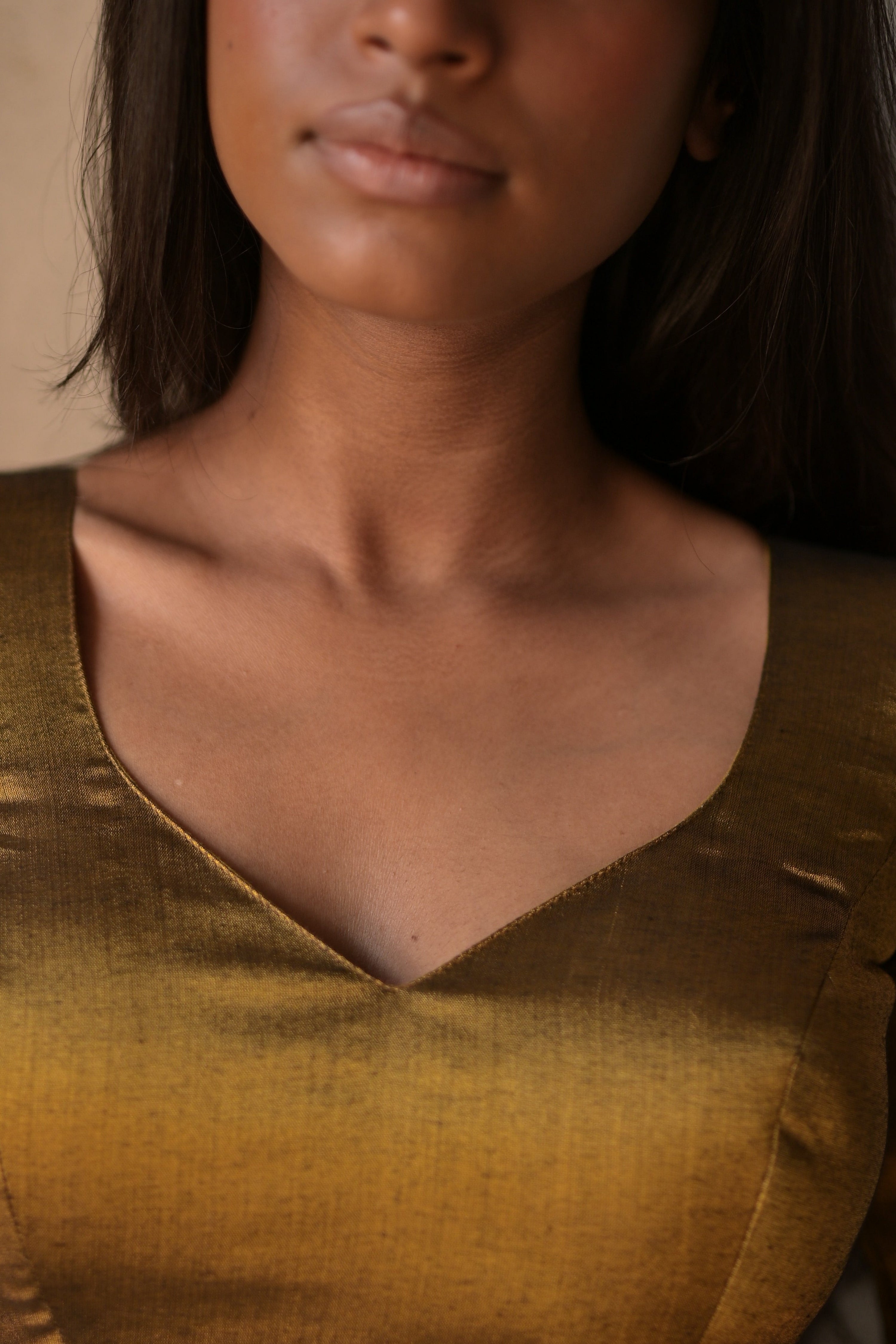 golden-colour-blouse