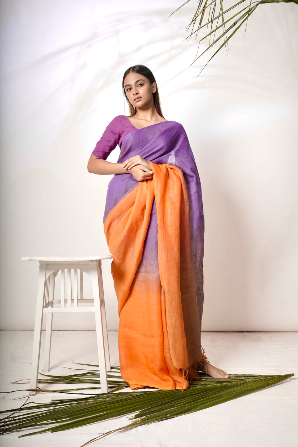 handloom-linen-saree-ombre-saree