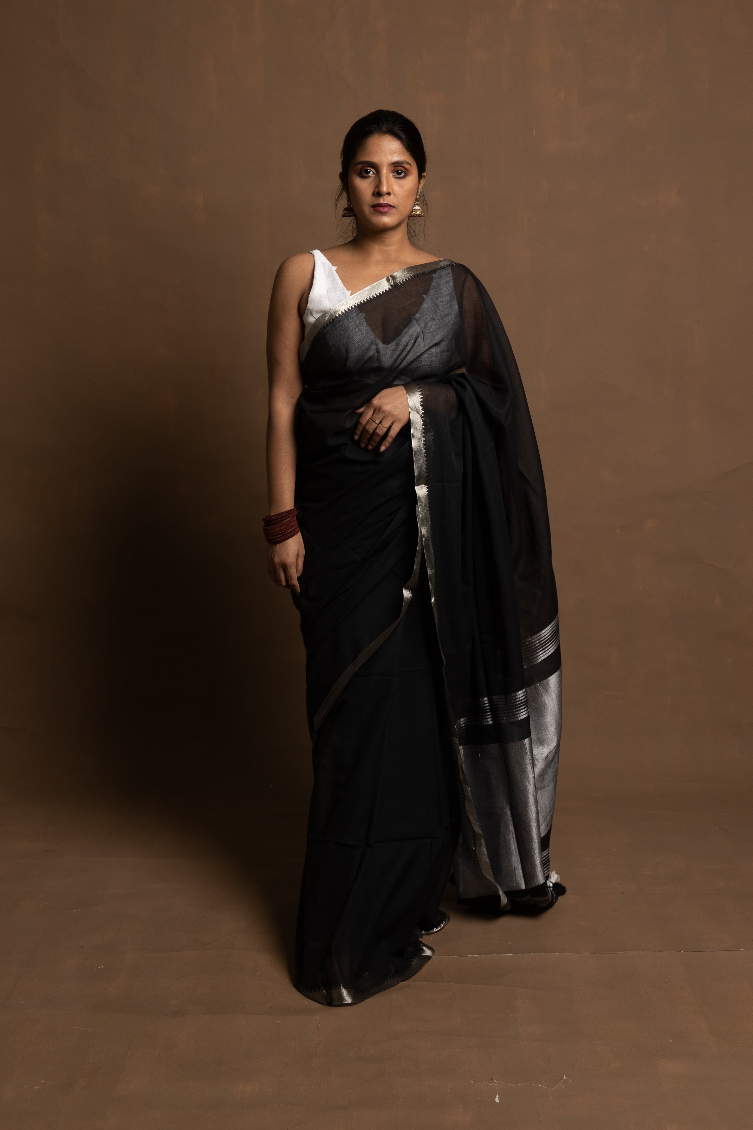 black-coloured-saree