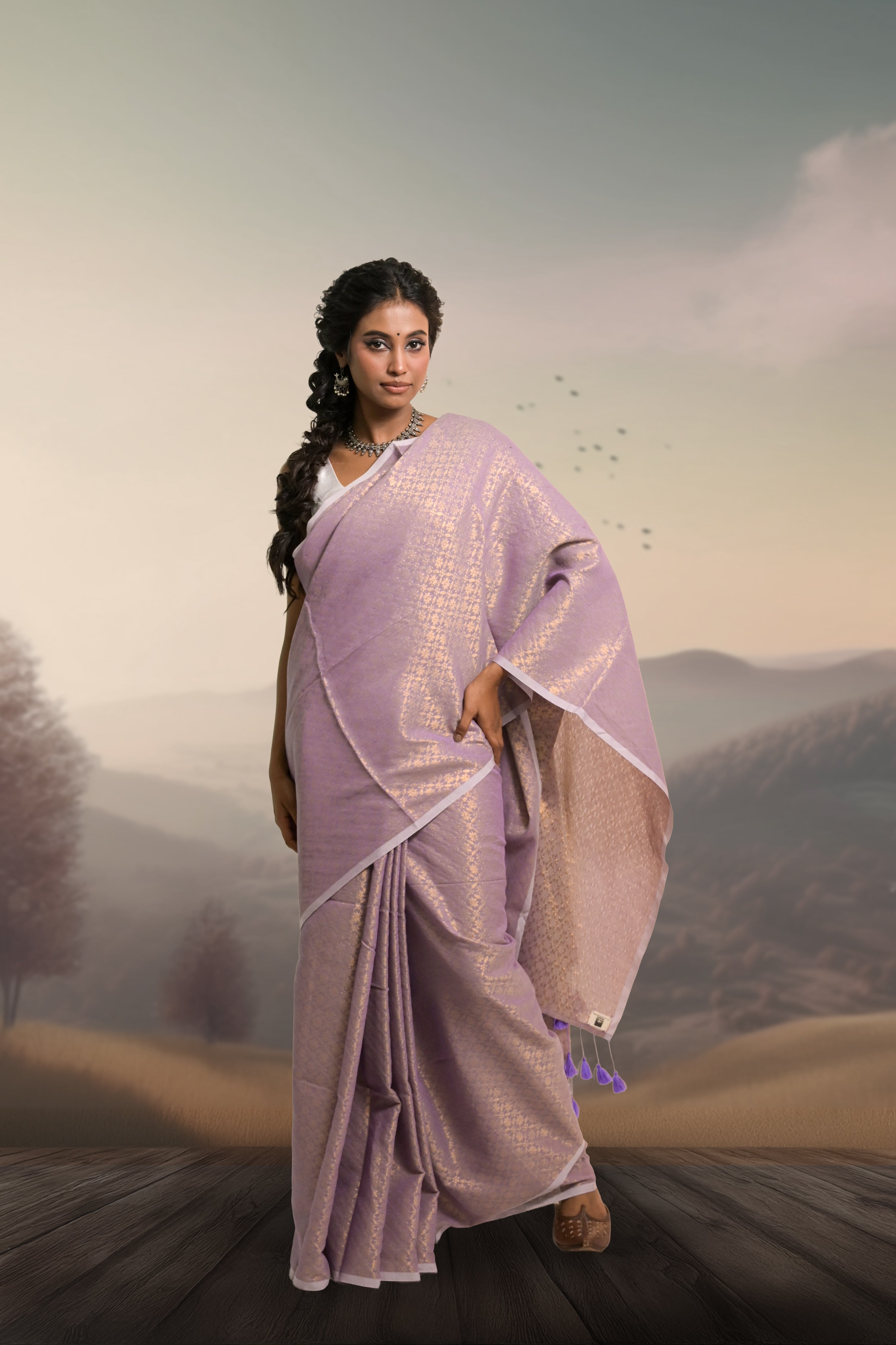 lavender-handloom-cotton-brocade-saree