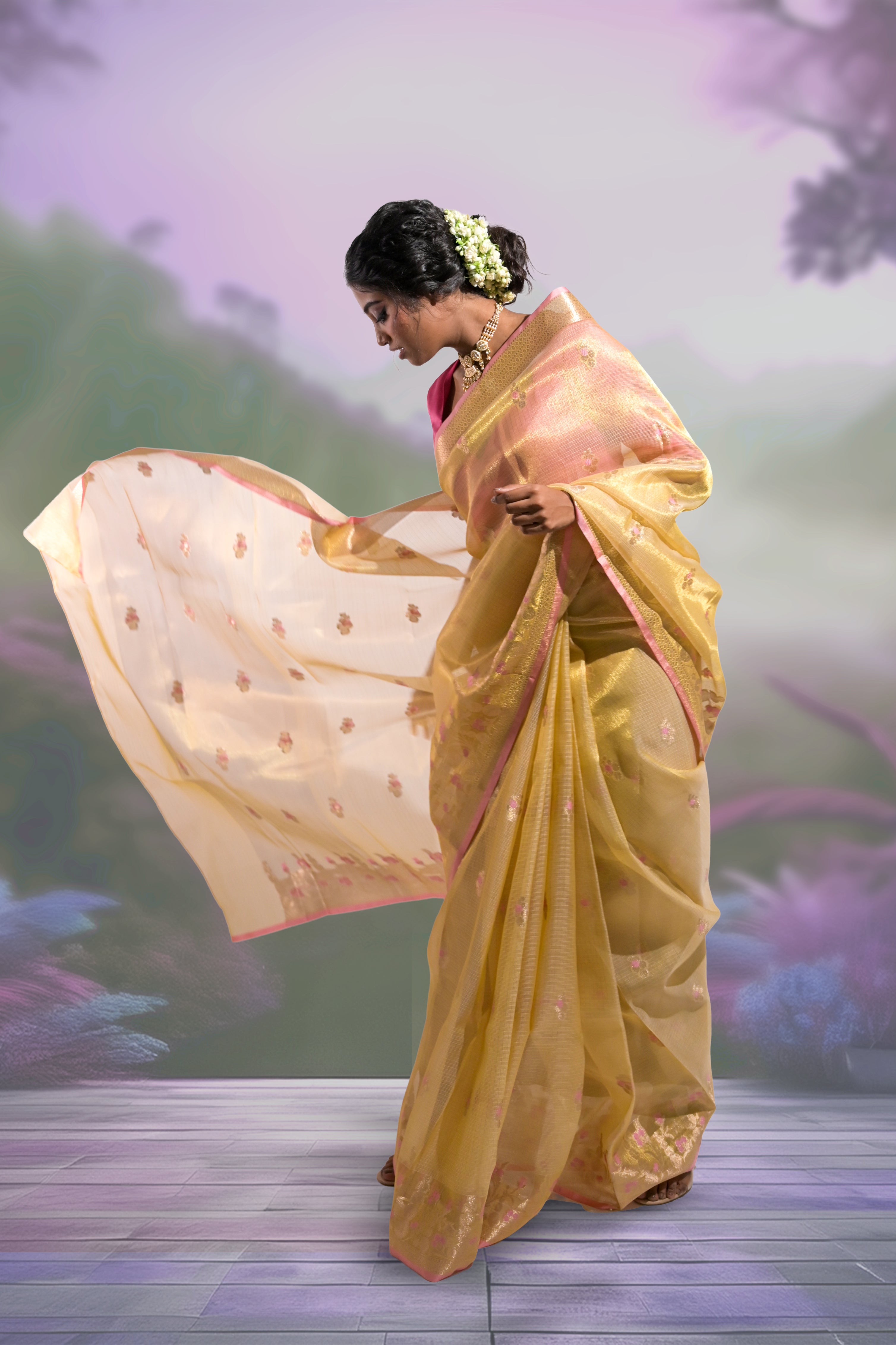 light-yellow-tissue-kota-saree-with-floral-border