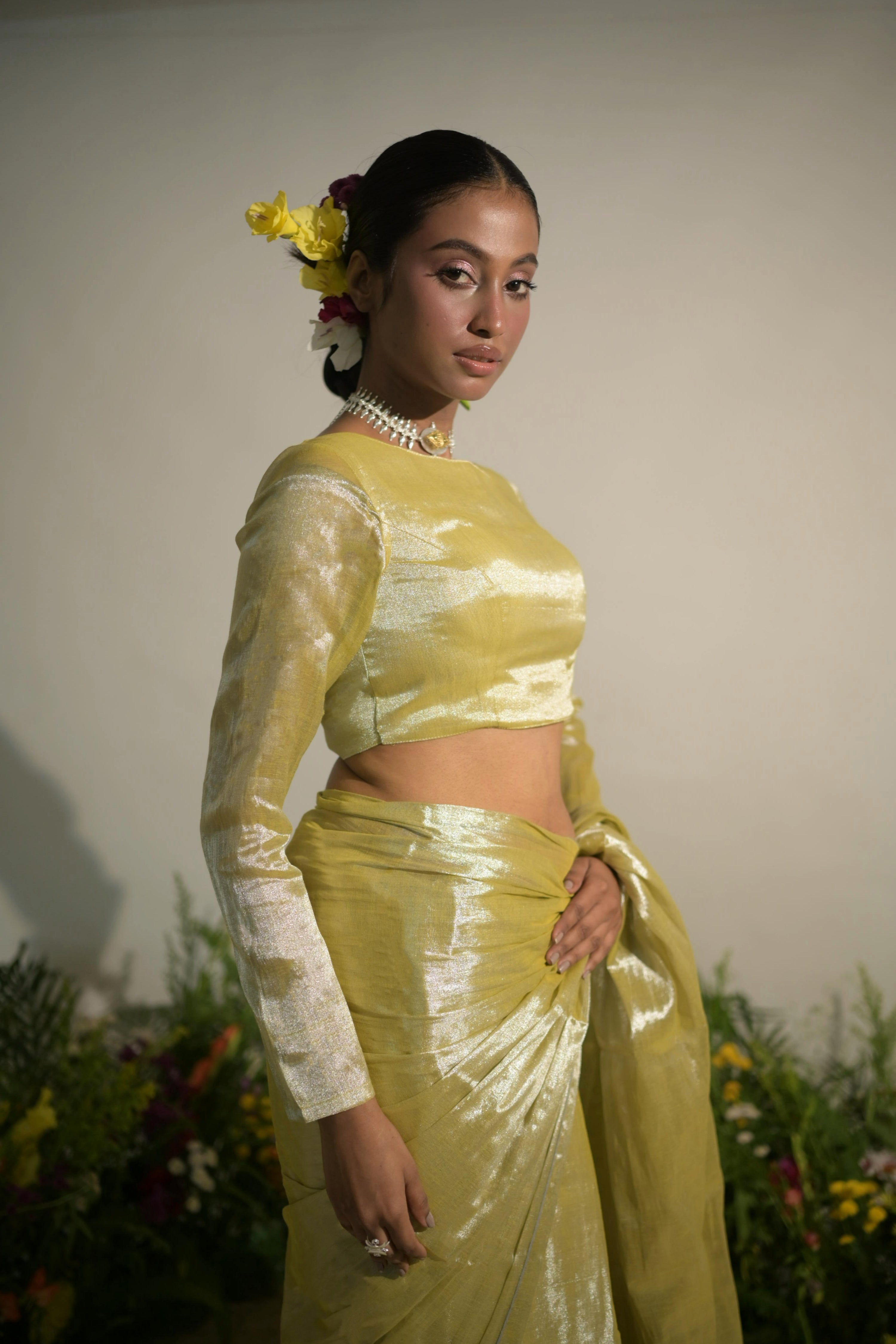 olive-green-boat-neck-blouse