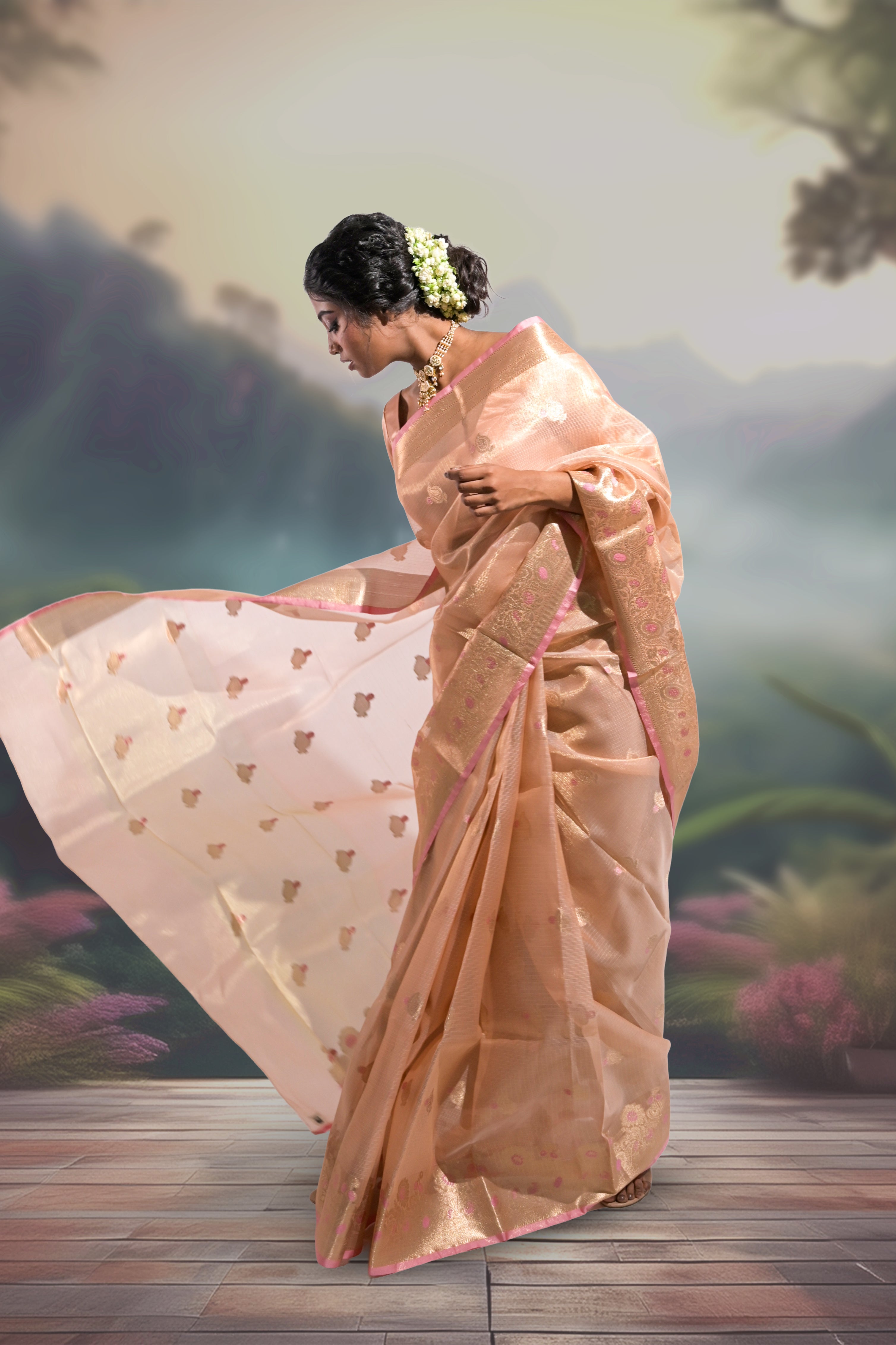 peach-handloom-kota-banarasi-saree-with-floral-border