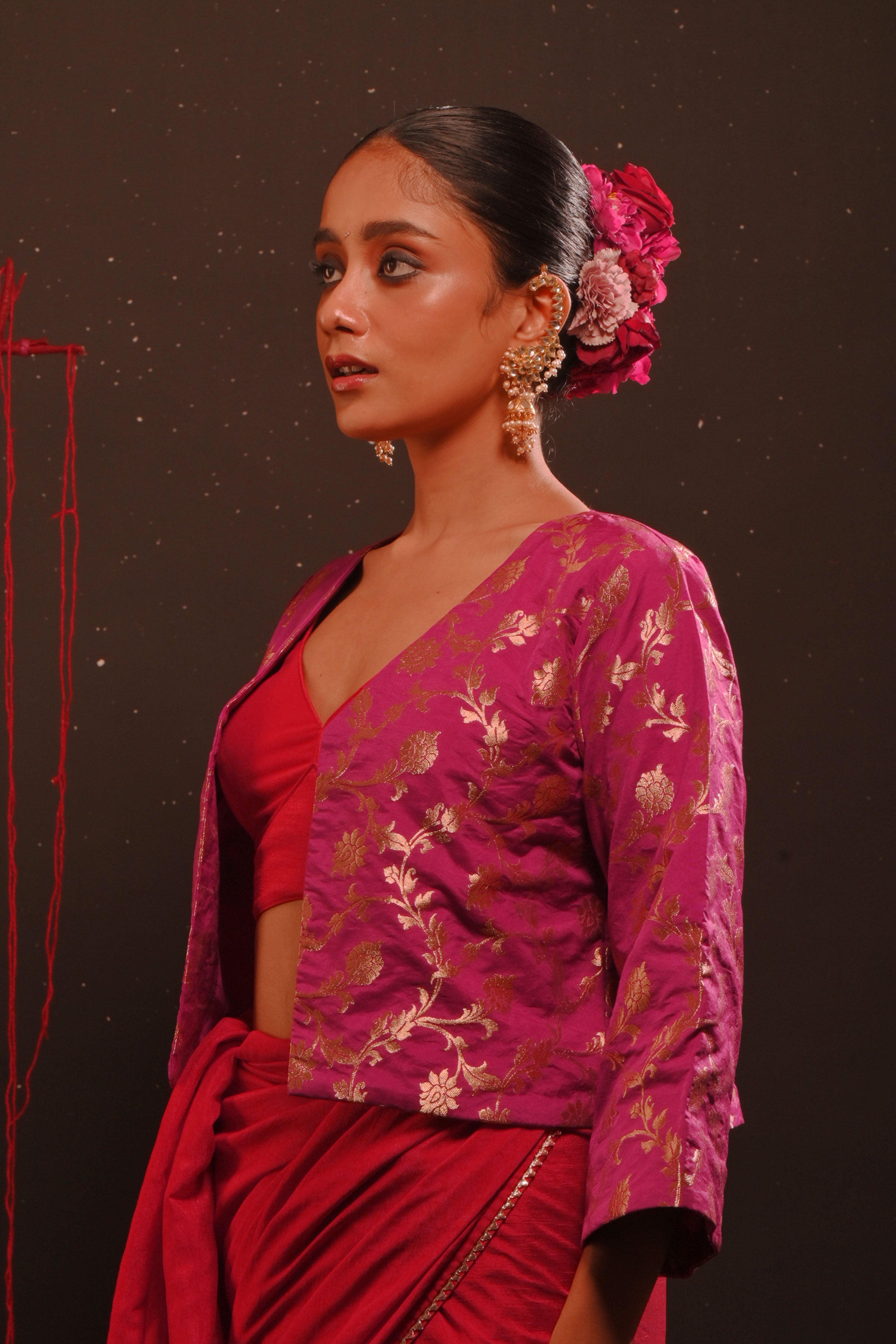 Vihanya I Purple Brocade Jacket