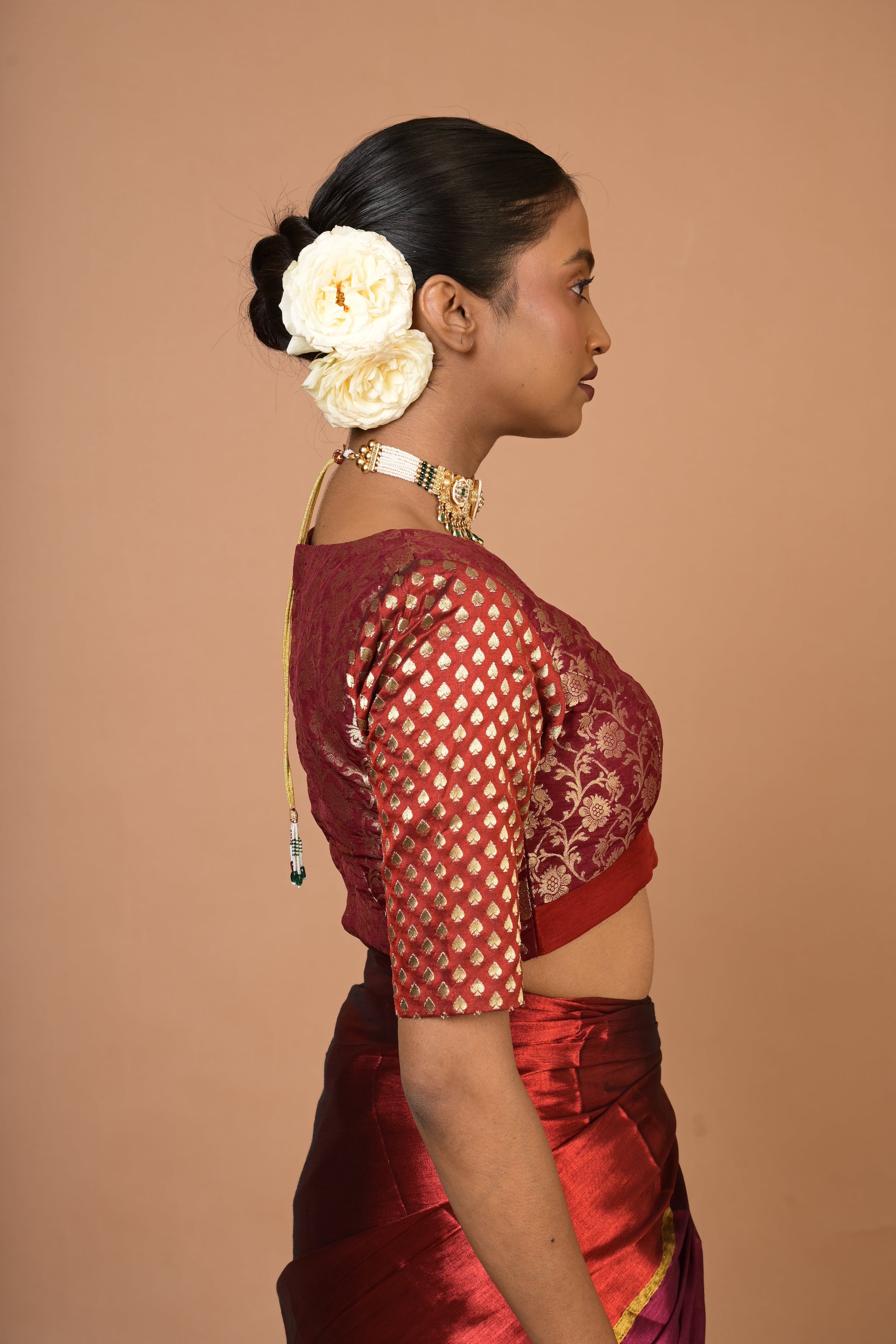 red-and-purple-elbow-sleeves-blouse