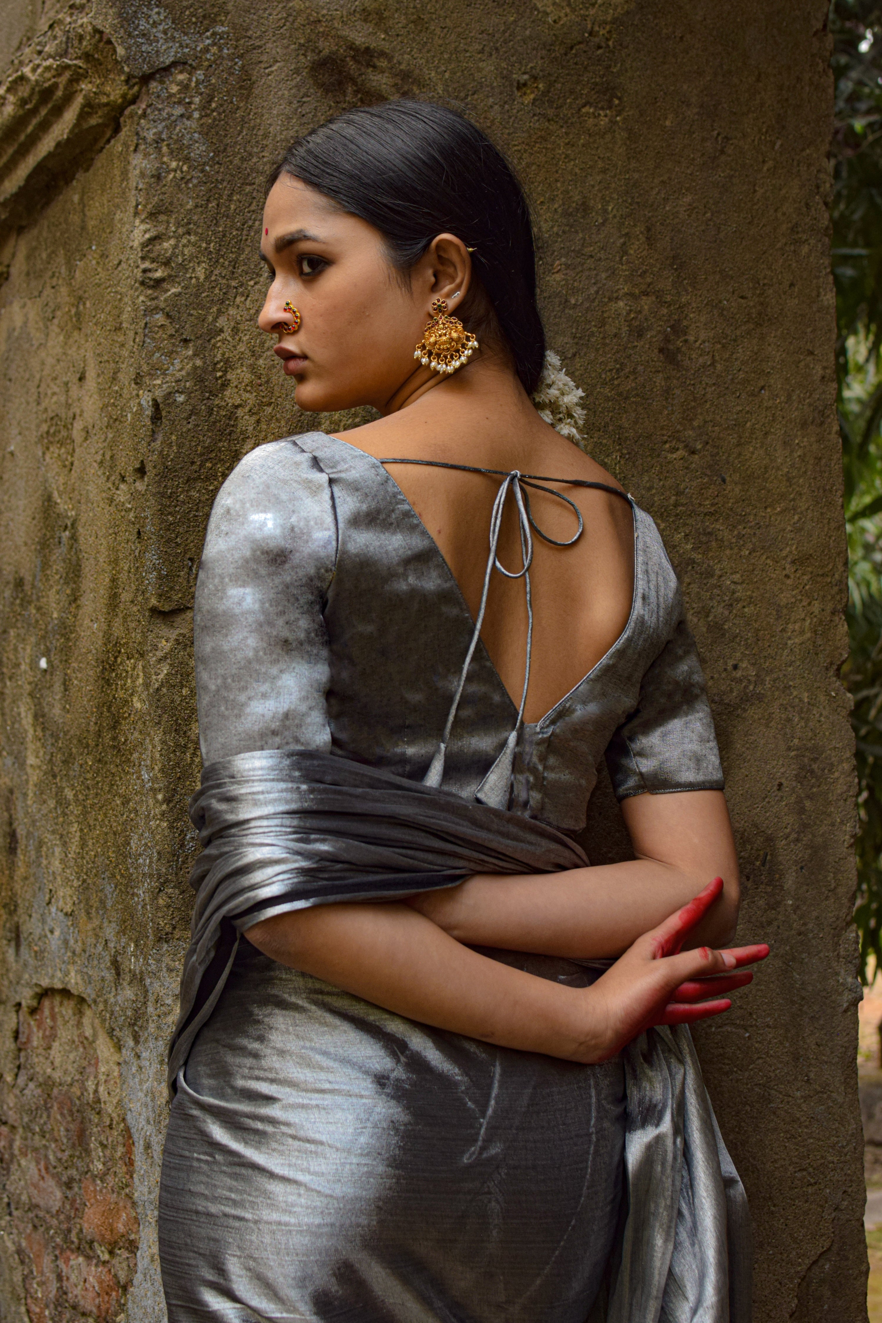 silver-handwoven-tissue-blouse