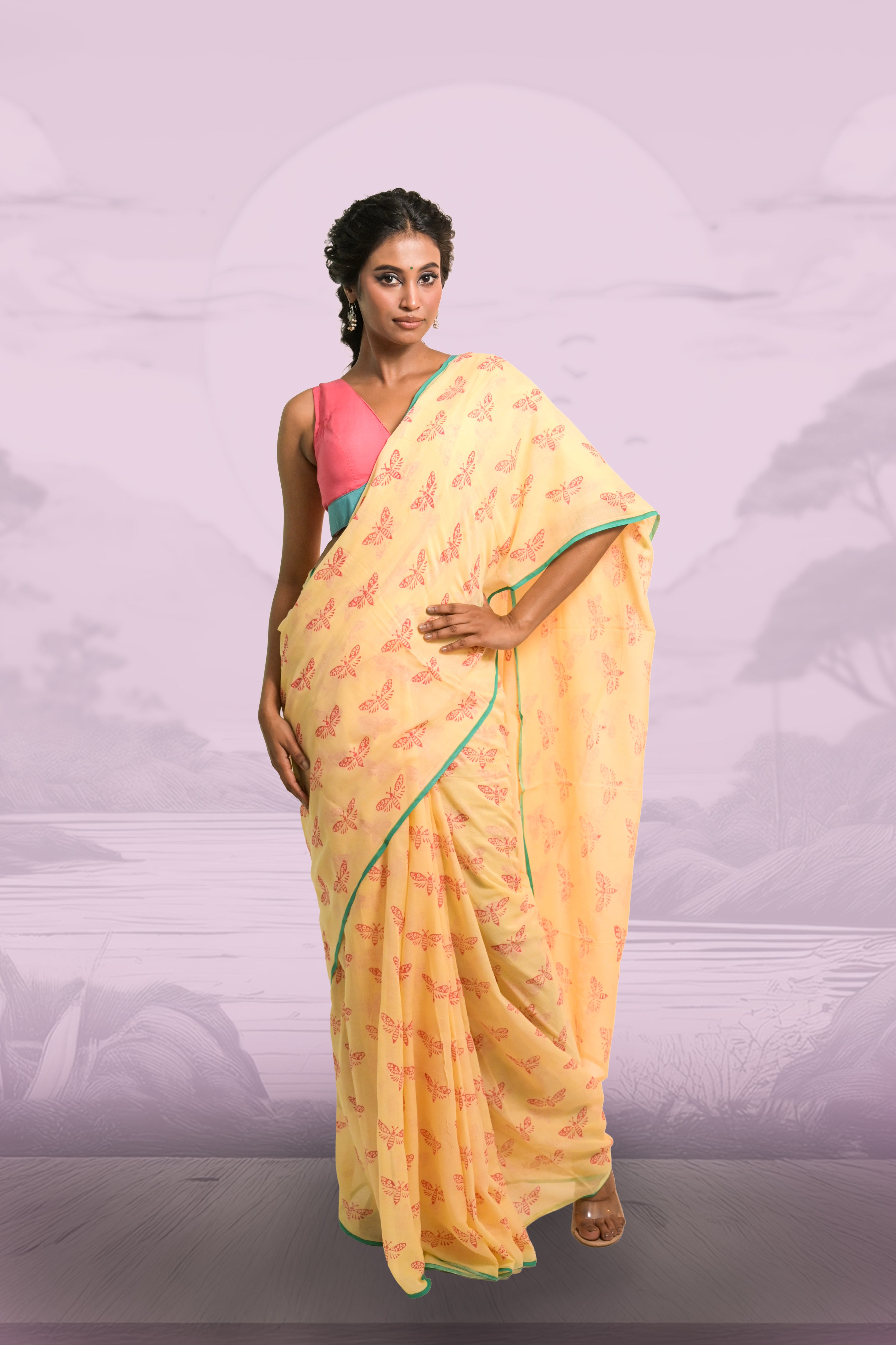 soft-yellow-handloom-mul-cotton-saree-with-hand-block-printed-motifs