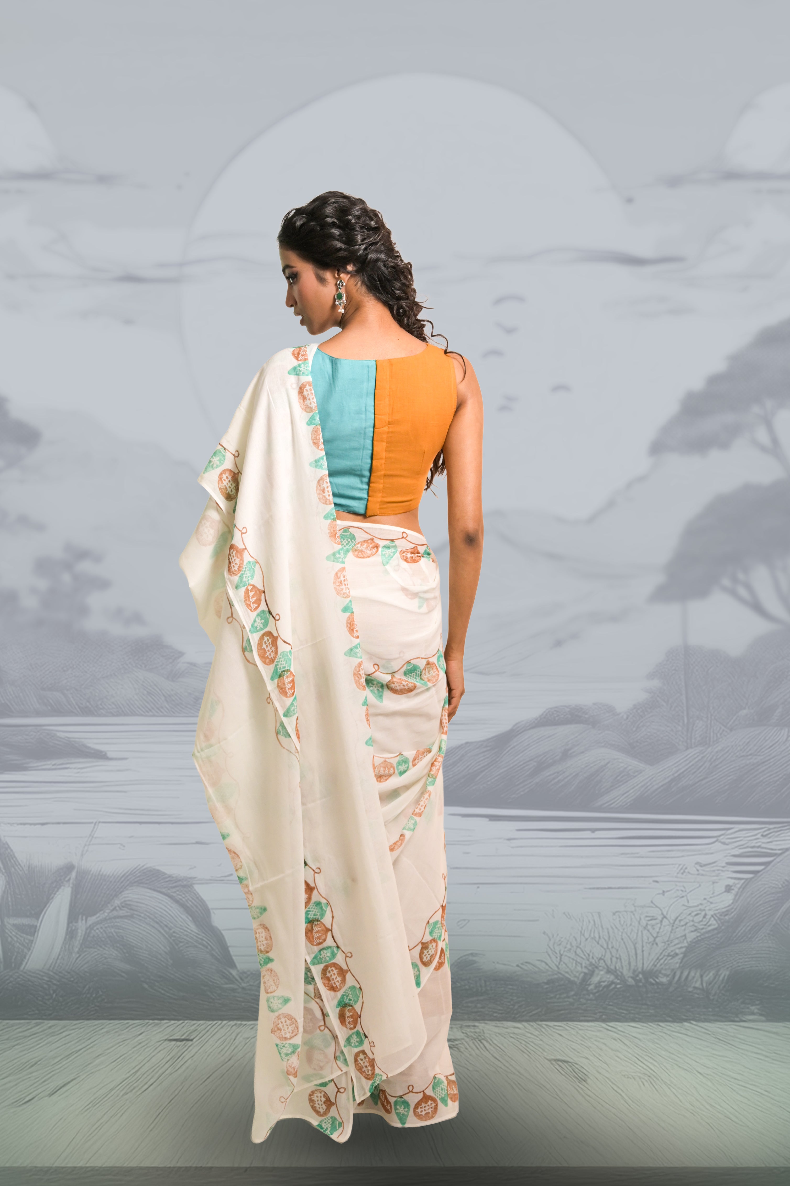 white-coloured-mul-cotton-saree