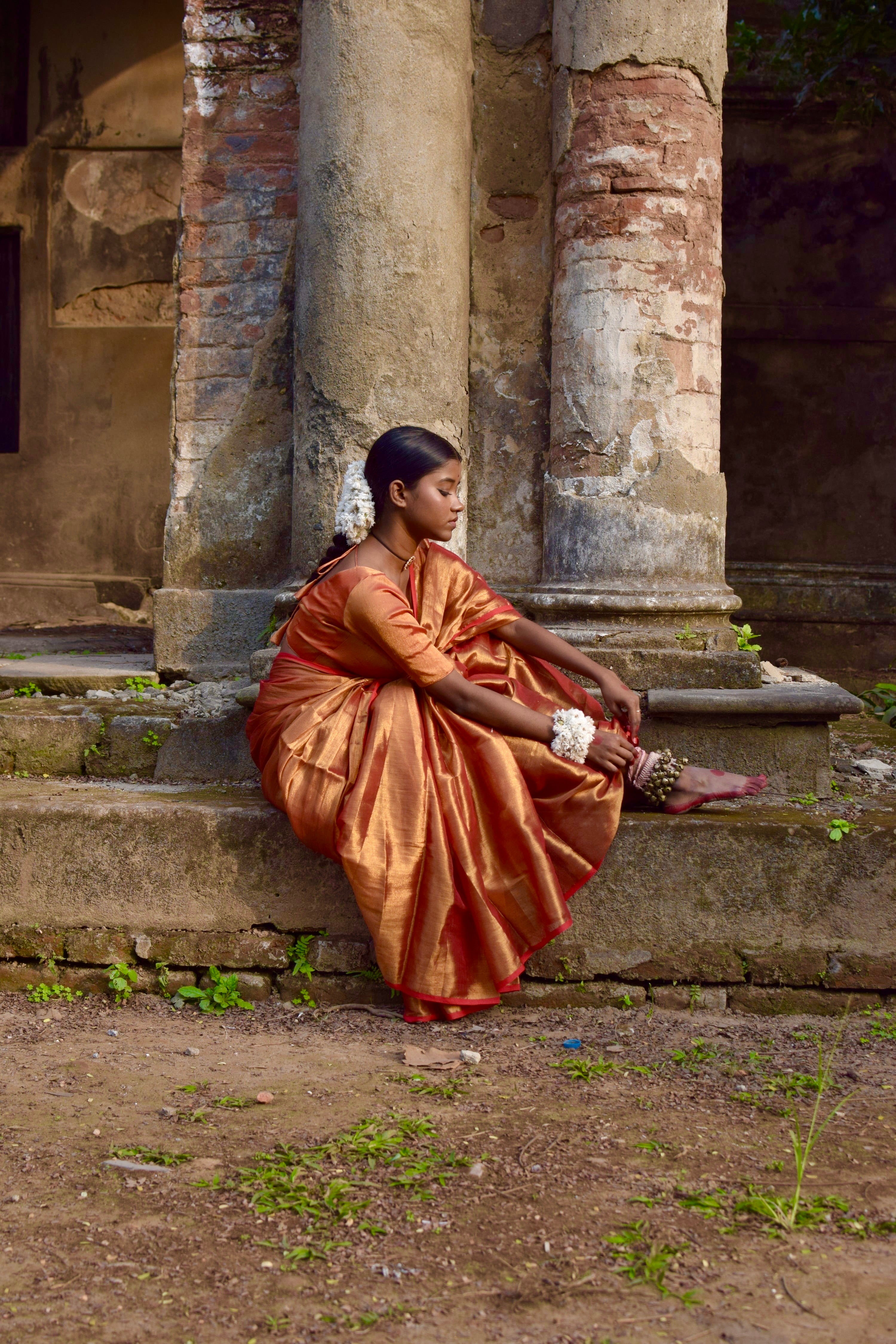 yellow-and-orange-combination-saree