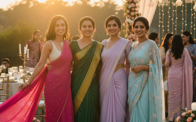 Saree Dress Code for Wedding: What to Wear for Every Function — From Haldi to Reception