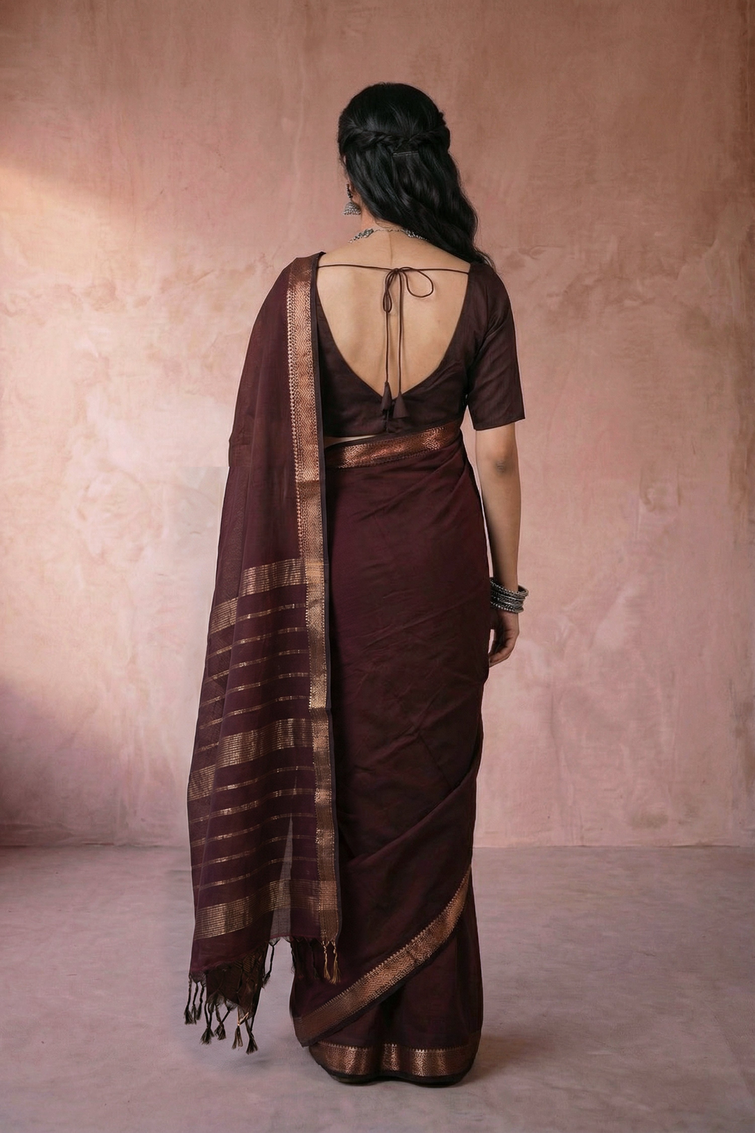Ruby splendour saree