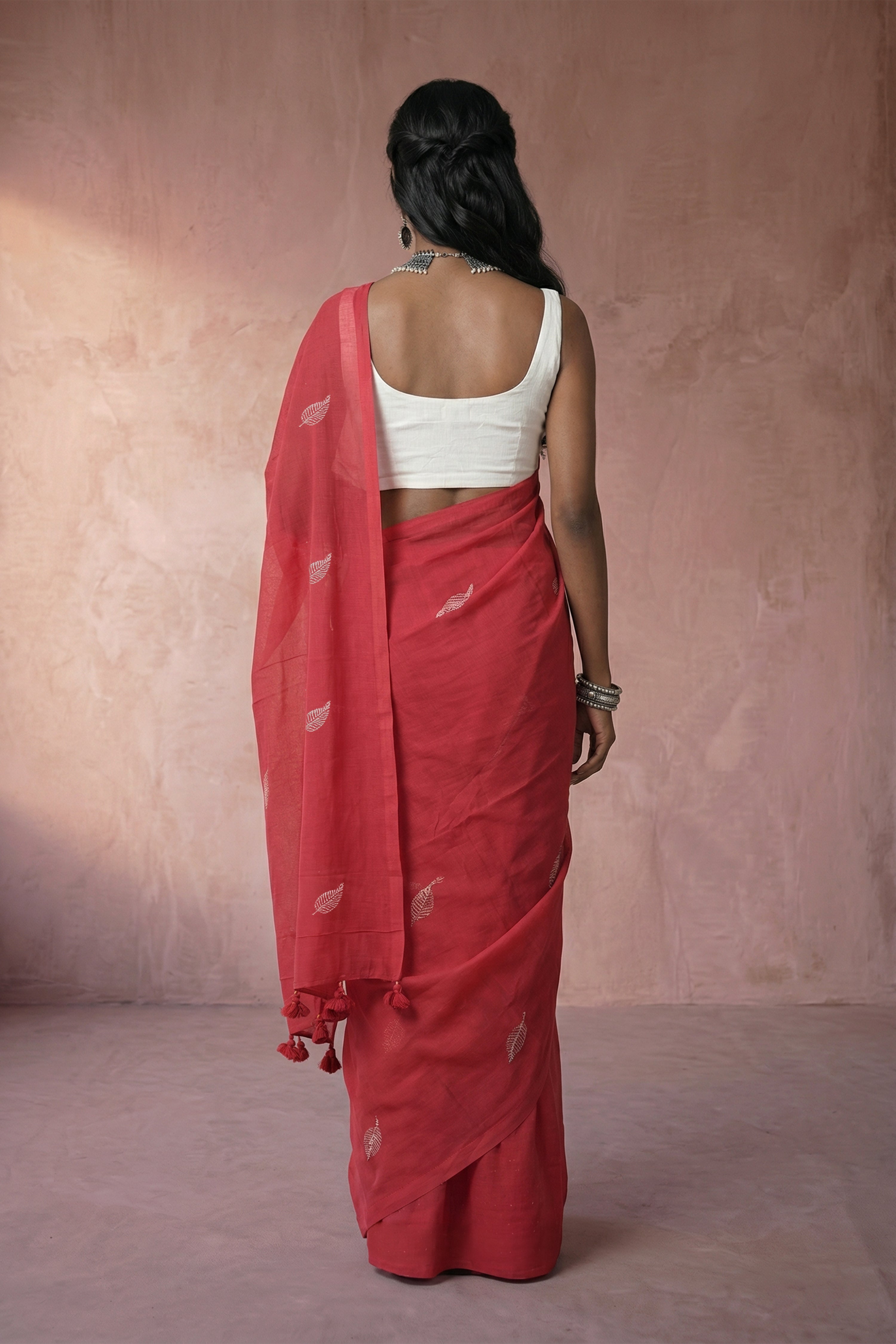 Laal Kamal saree