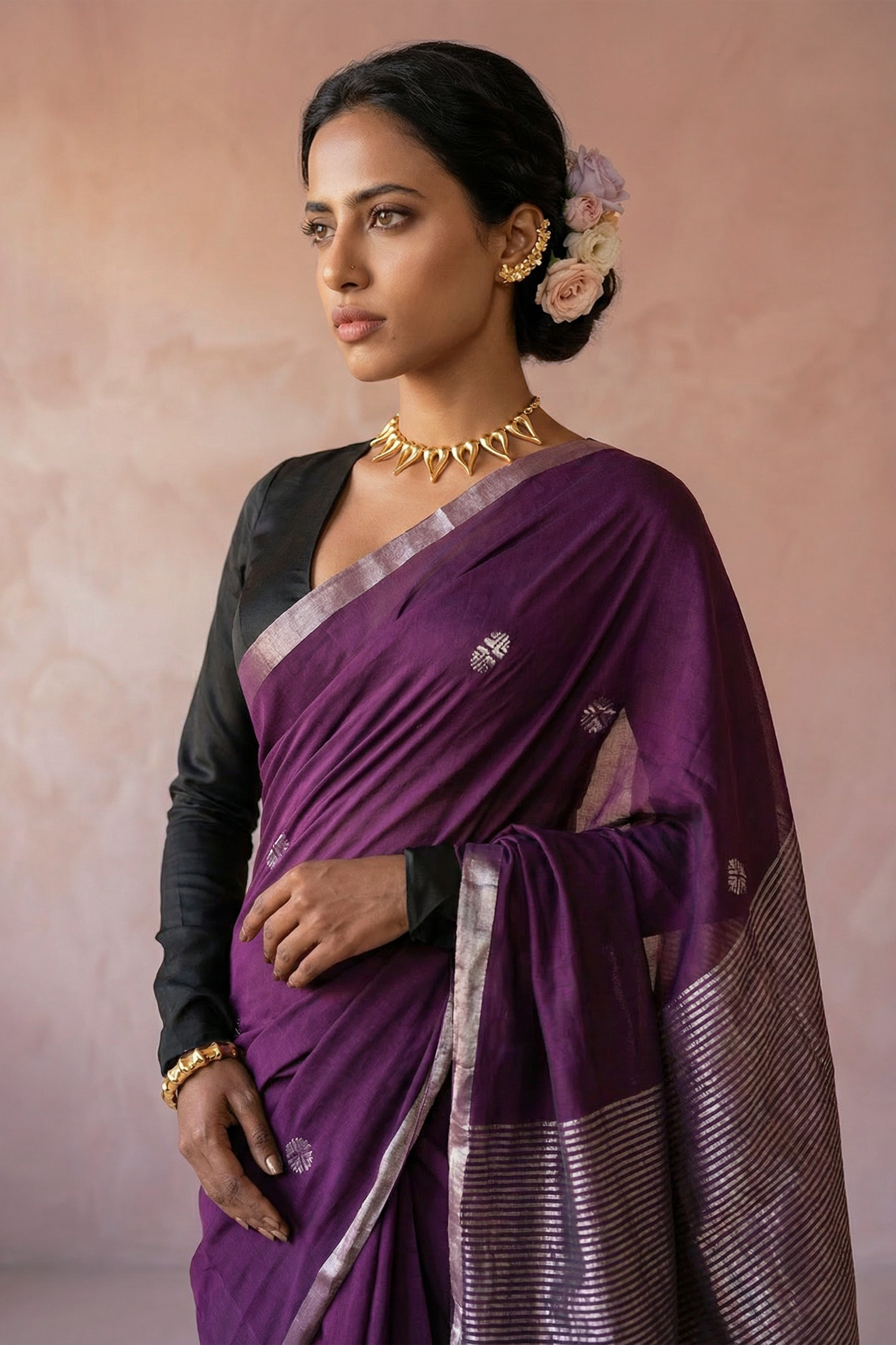 Aasmani Shaam saree