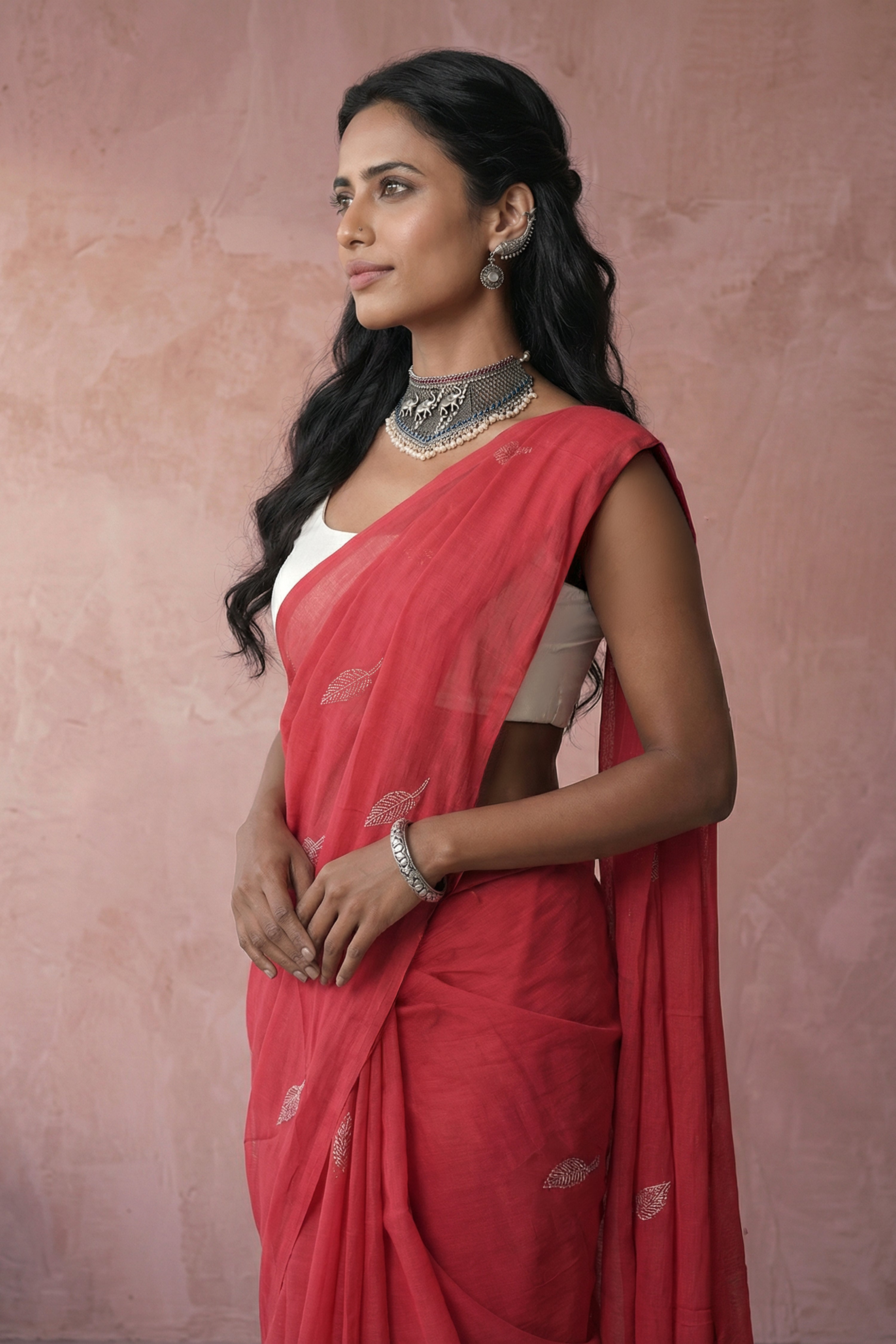 Laal Kamal saree