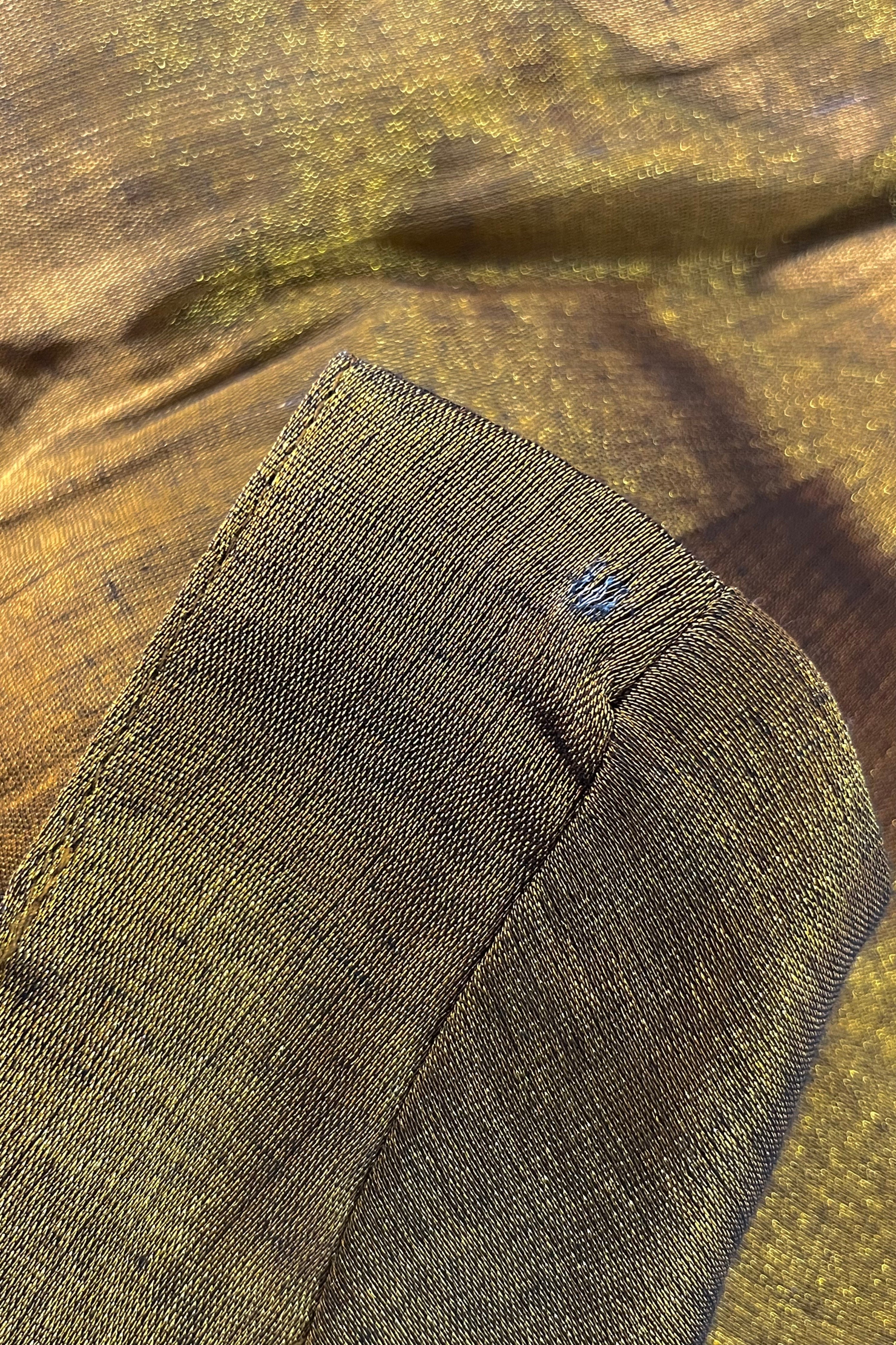 Sona TLR-102 I Gold Tissue Designer Blouse with minimal flaws