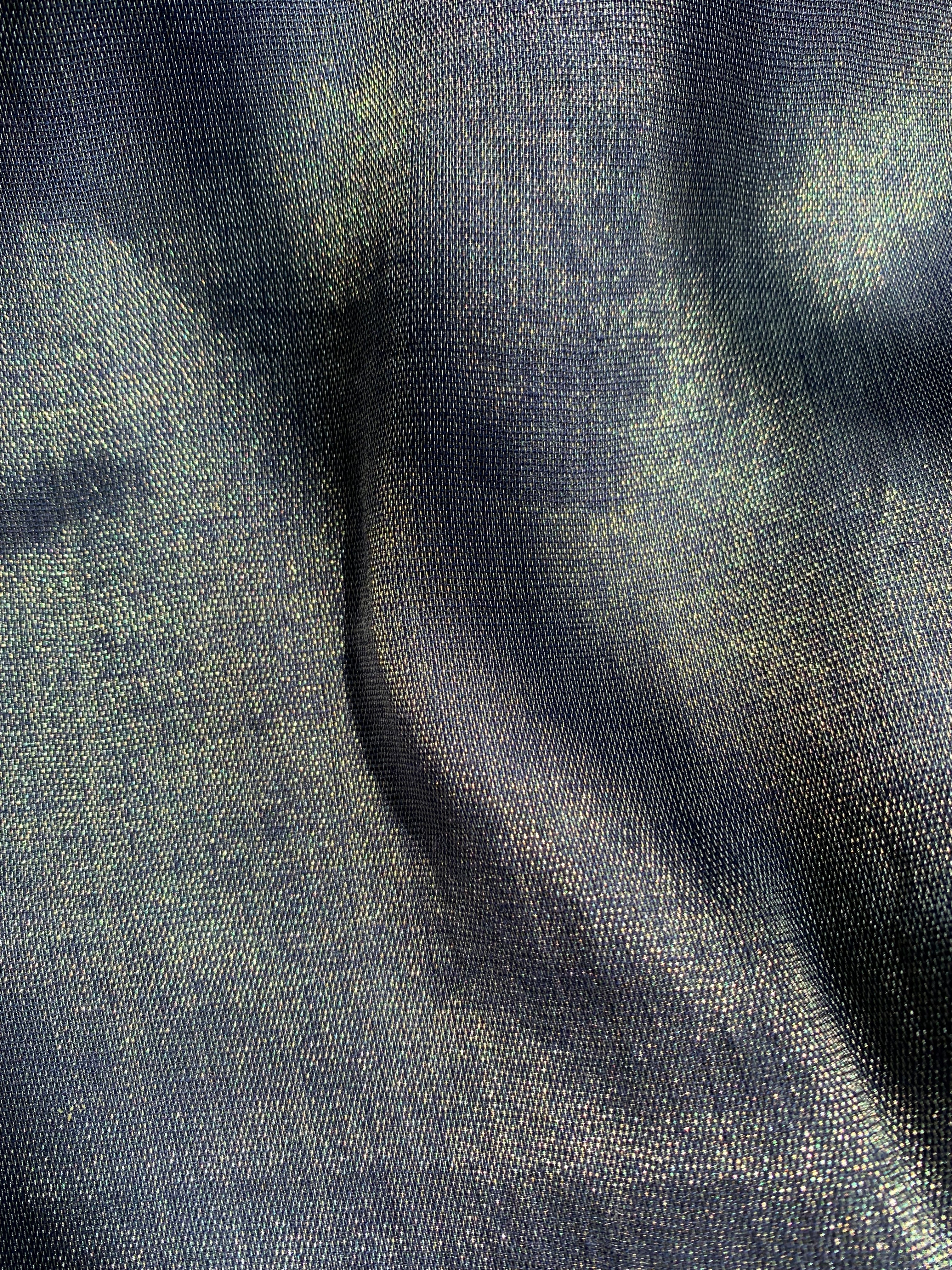 Midnight blue tissue handwoven fabric
